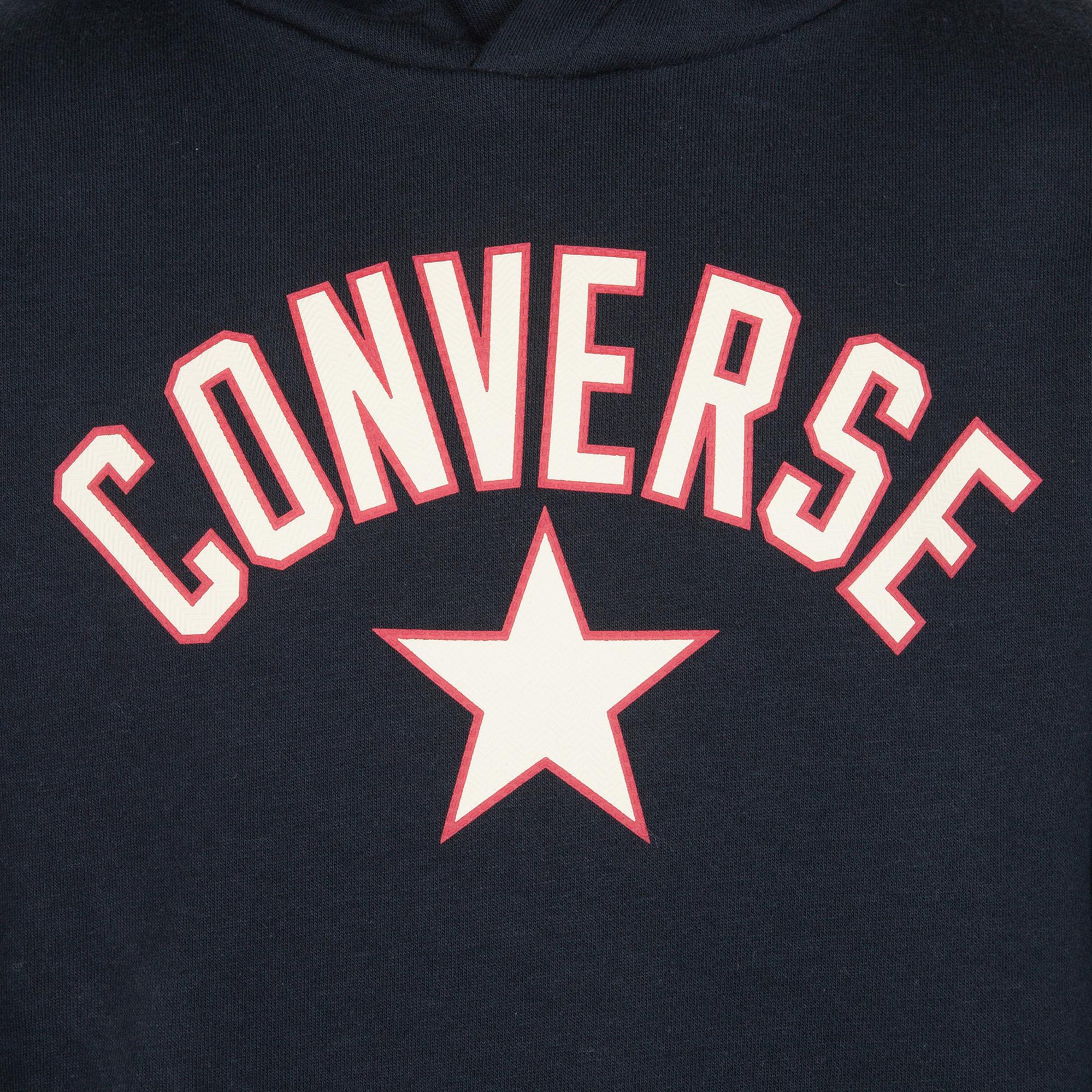 Converse Arch Flc Çocuk Siyah Hoodie
