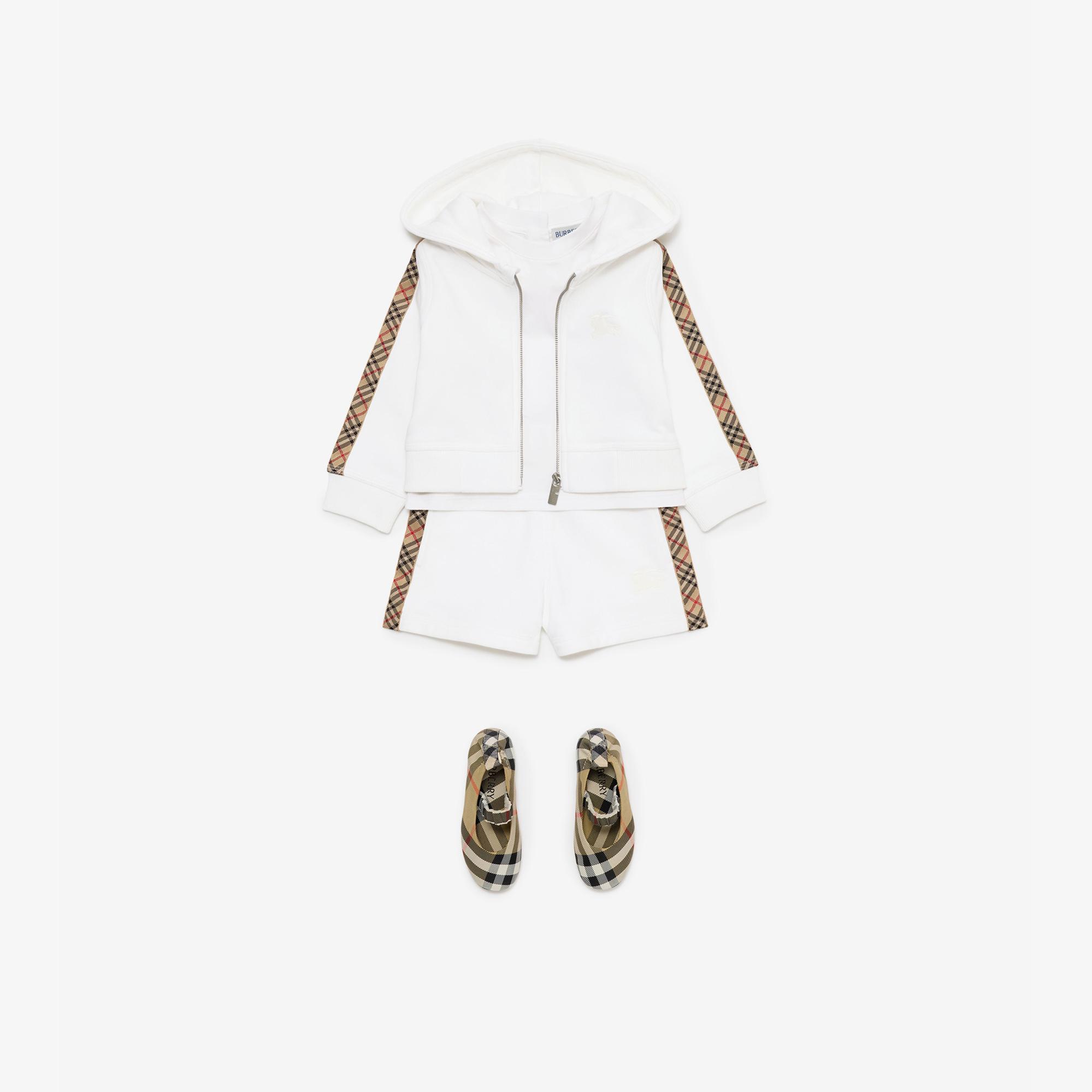 Burberry Çocuk Beyaz Hoodie