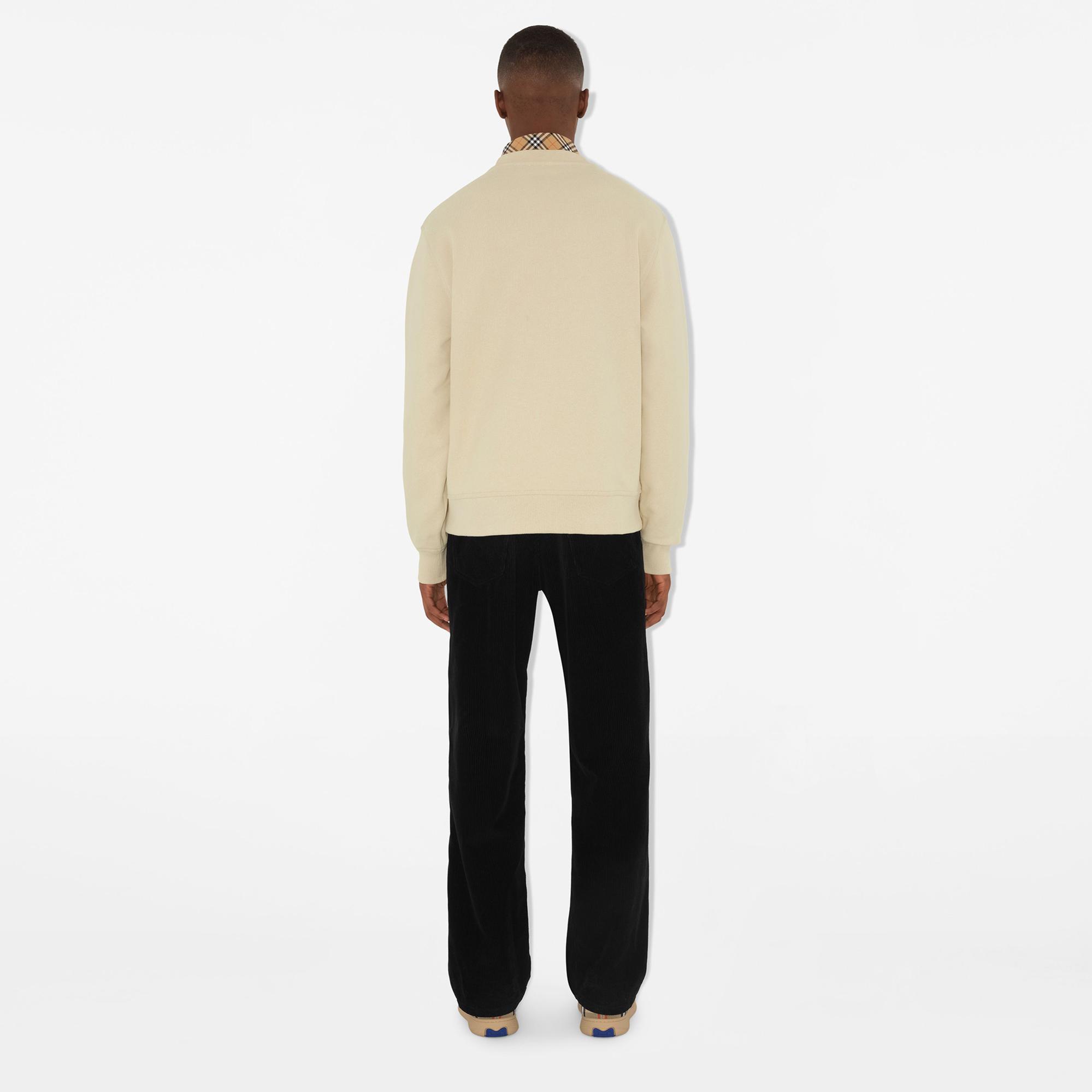 Burberry For Label Cotton Erkek Krem Sweatshirt