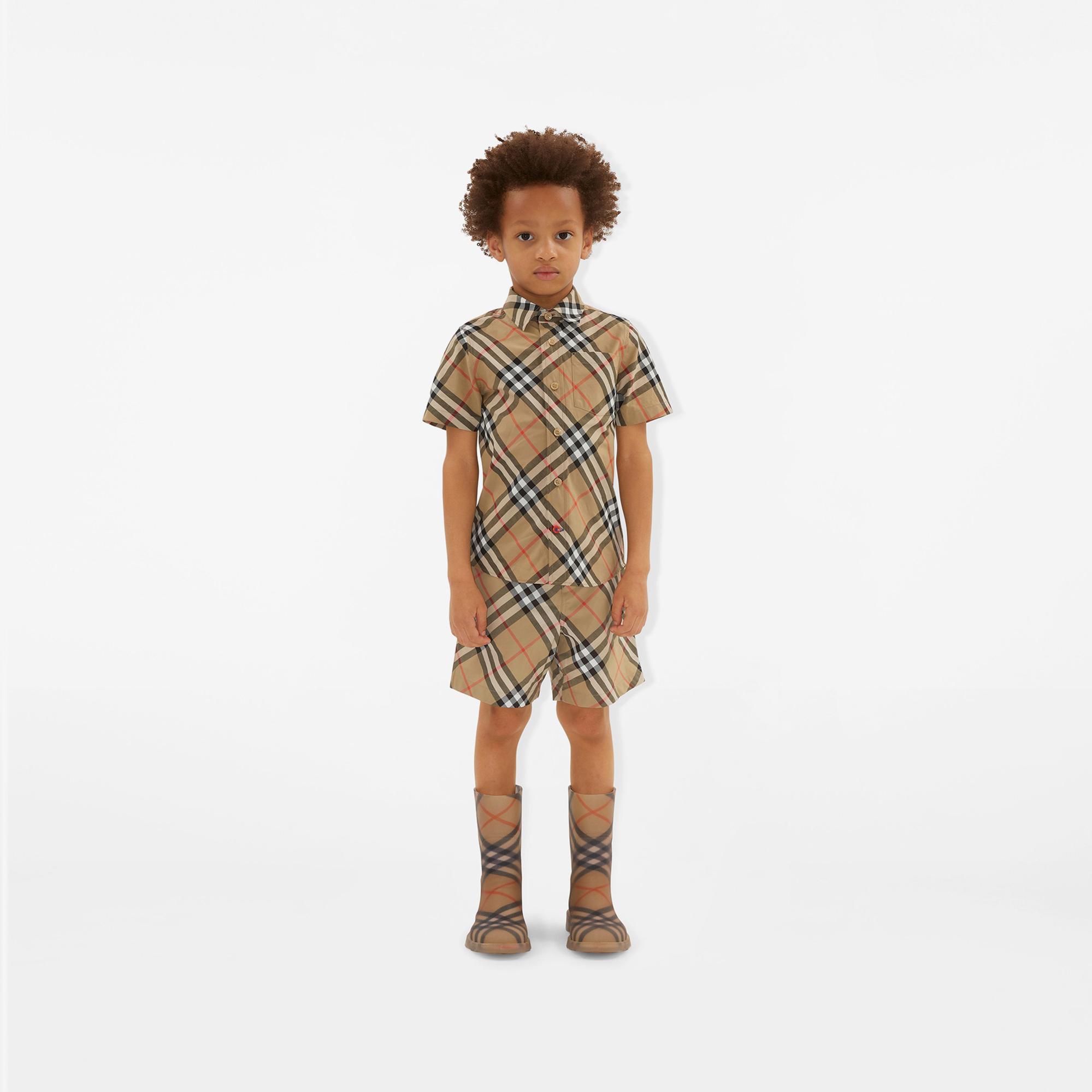 Burberry Check Pamuk Çocuk Bej Şort