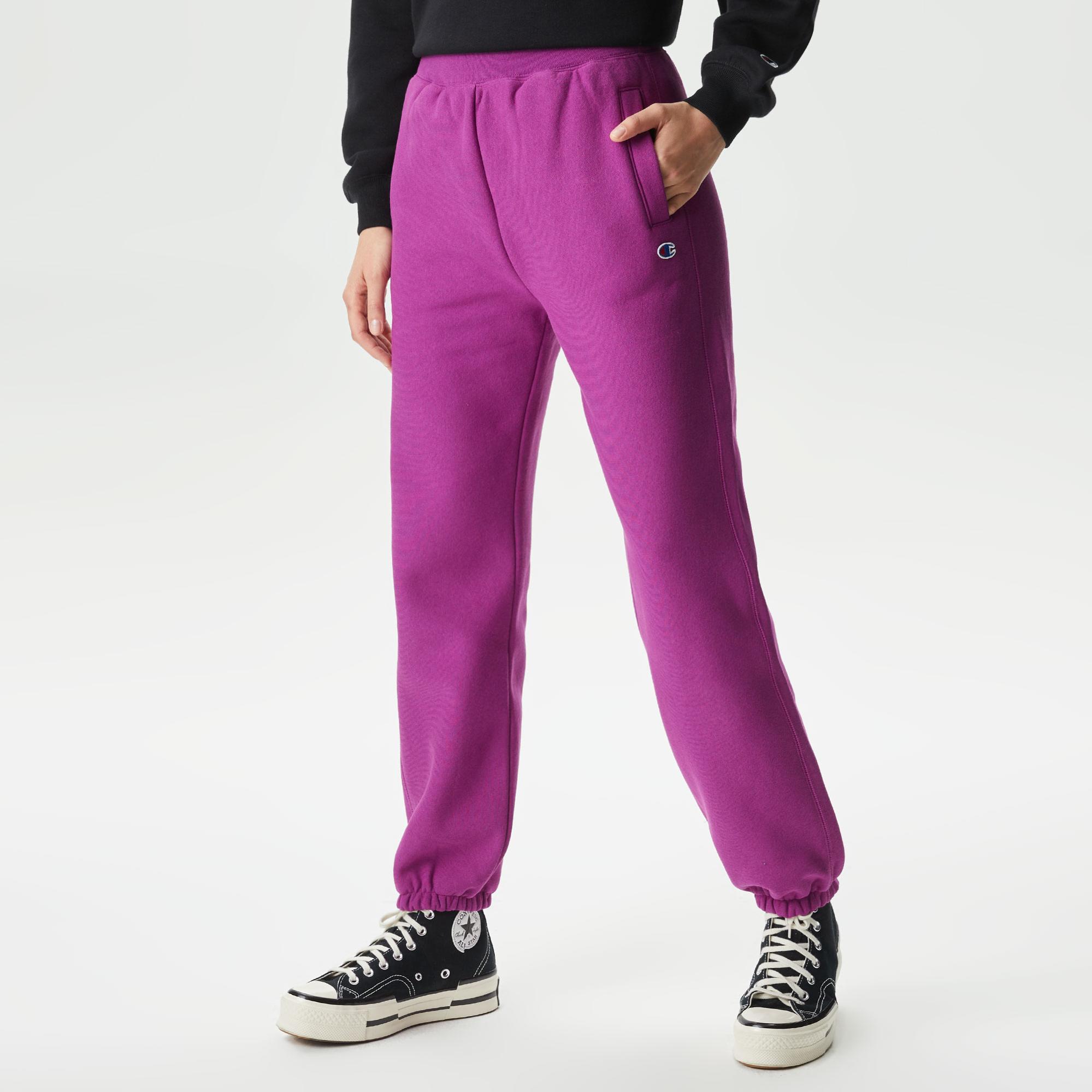 Champion Elastic Cuff Kadın Mor Eşofman Altı