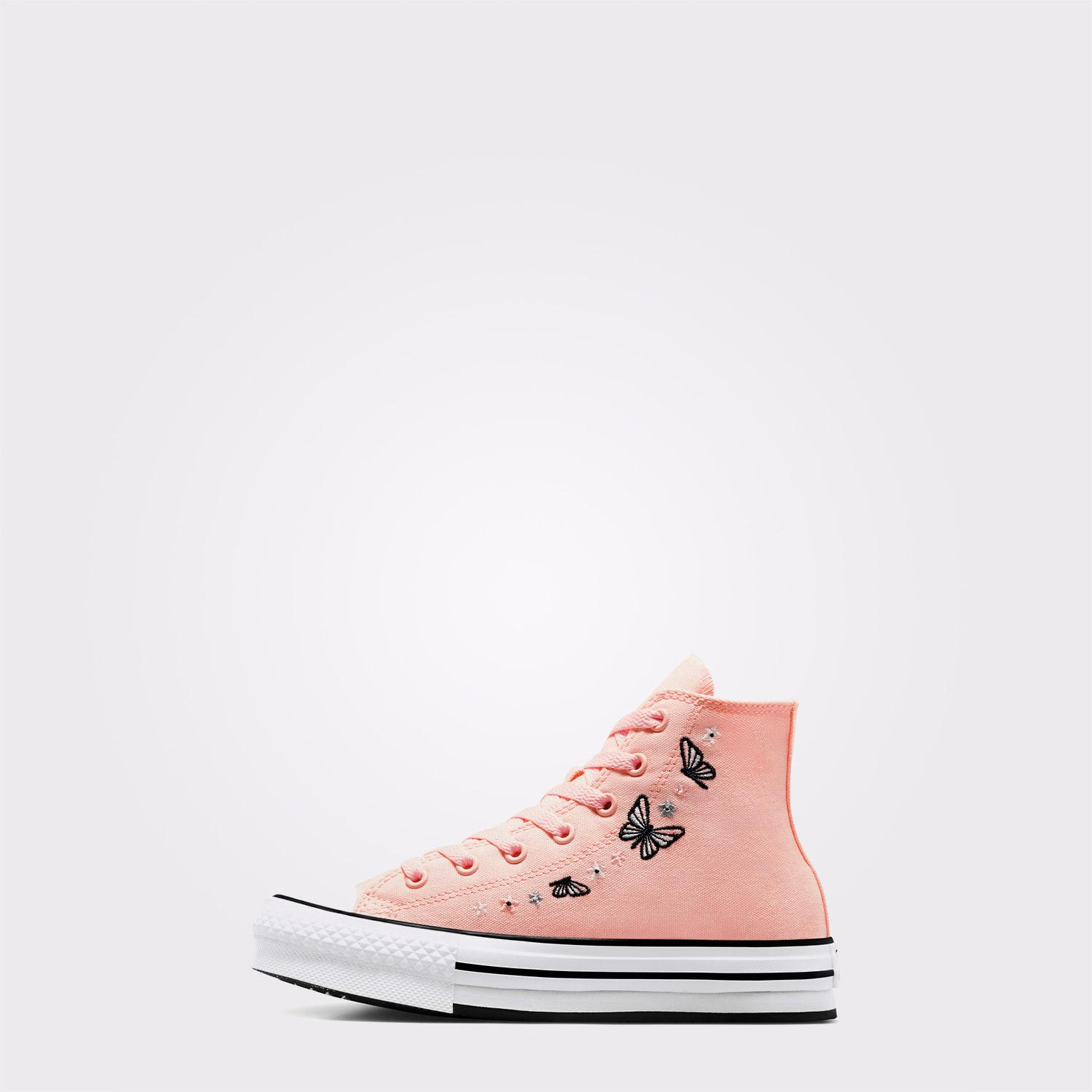 Converse Chuck Taylor All Star EVA Lift Butterflies Genç Pembe Platform Sneaker