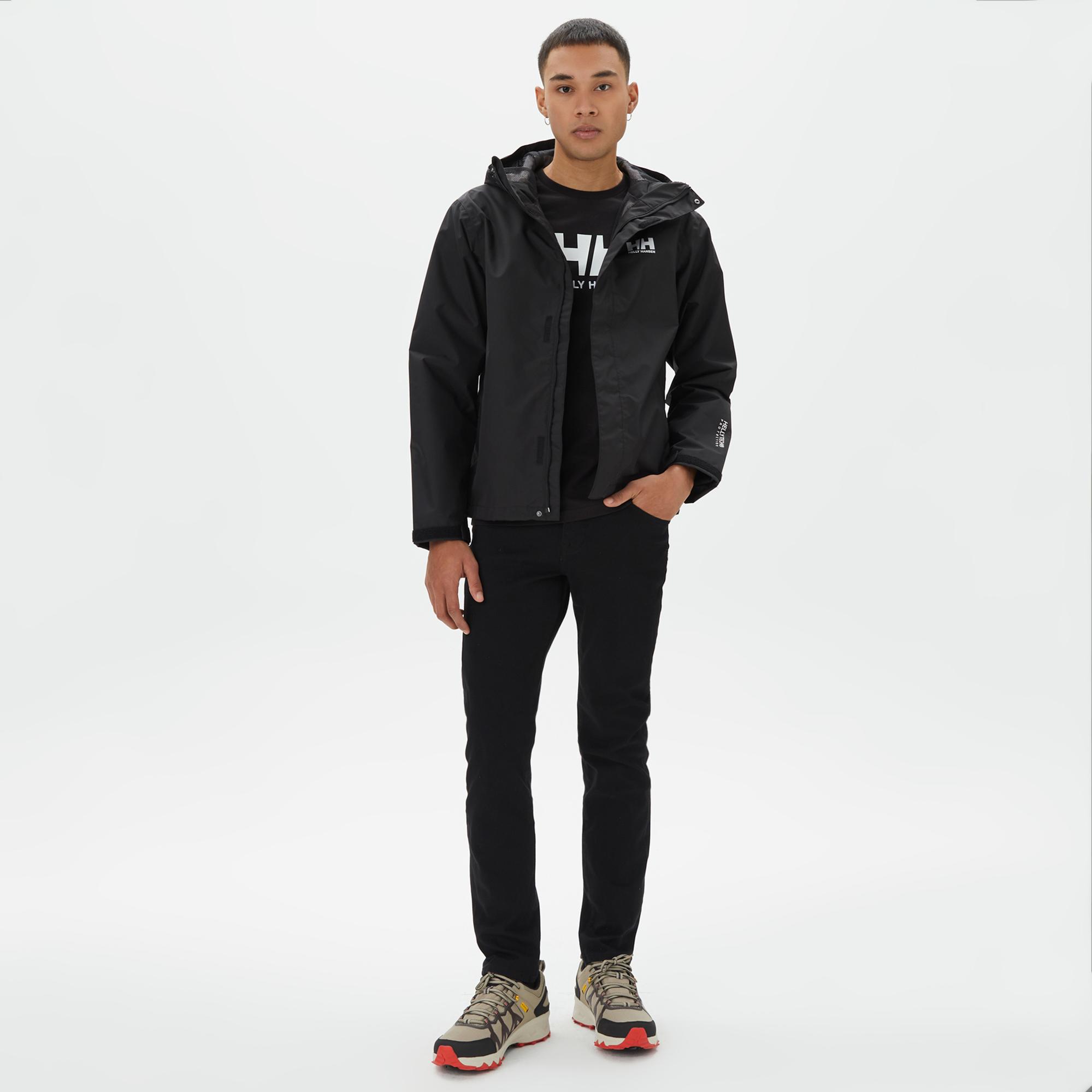 Helly Hansen Seven J Erkek Siyah Yağmurluk