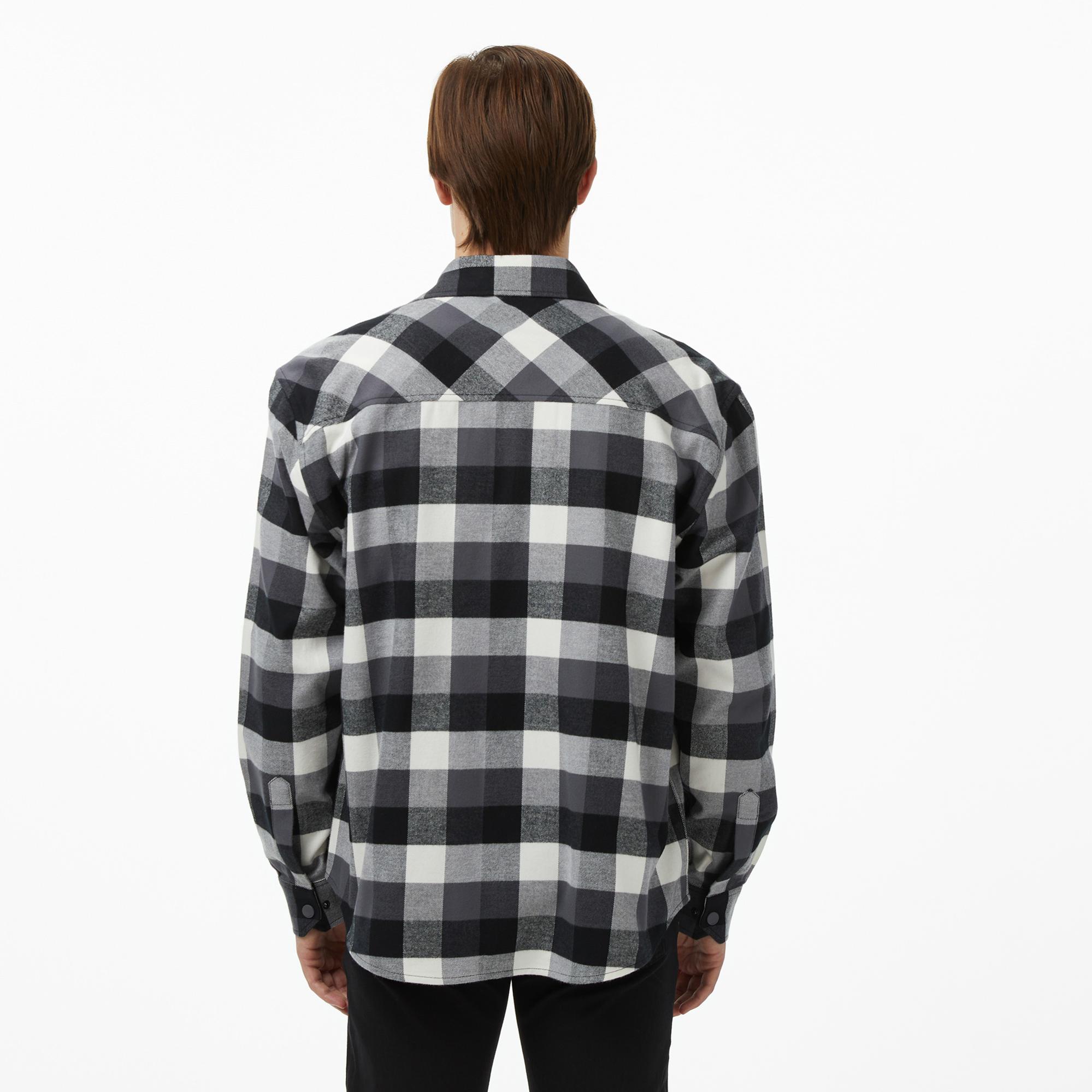 Lacoste Erkek Relaxed Fit Kareli Siyah Gömlek