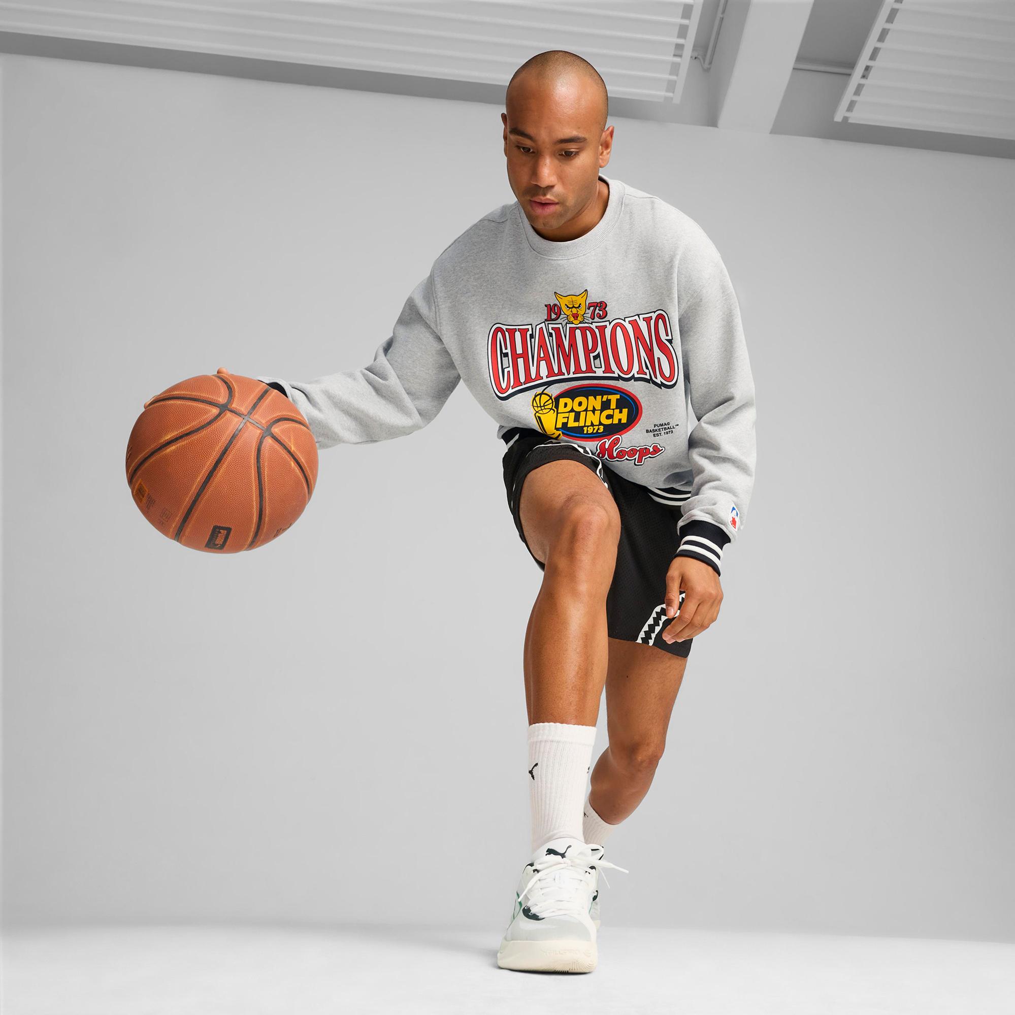 Puma Champs Crew Erkek Gri Sweatshirt