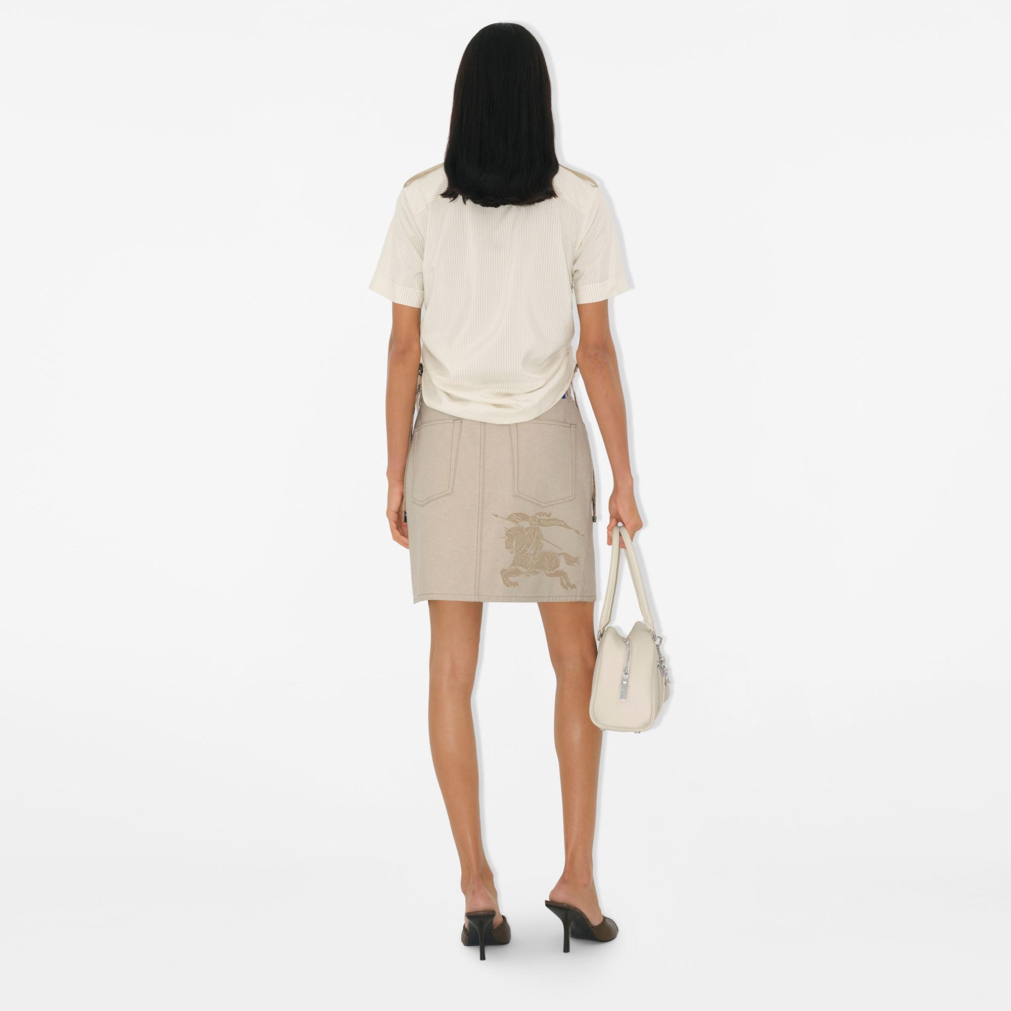 Burberry Pro Denim Mini Kadın Bej Etek