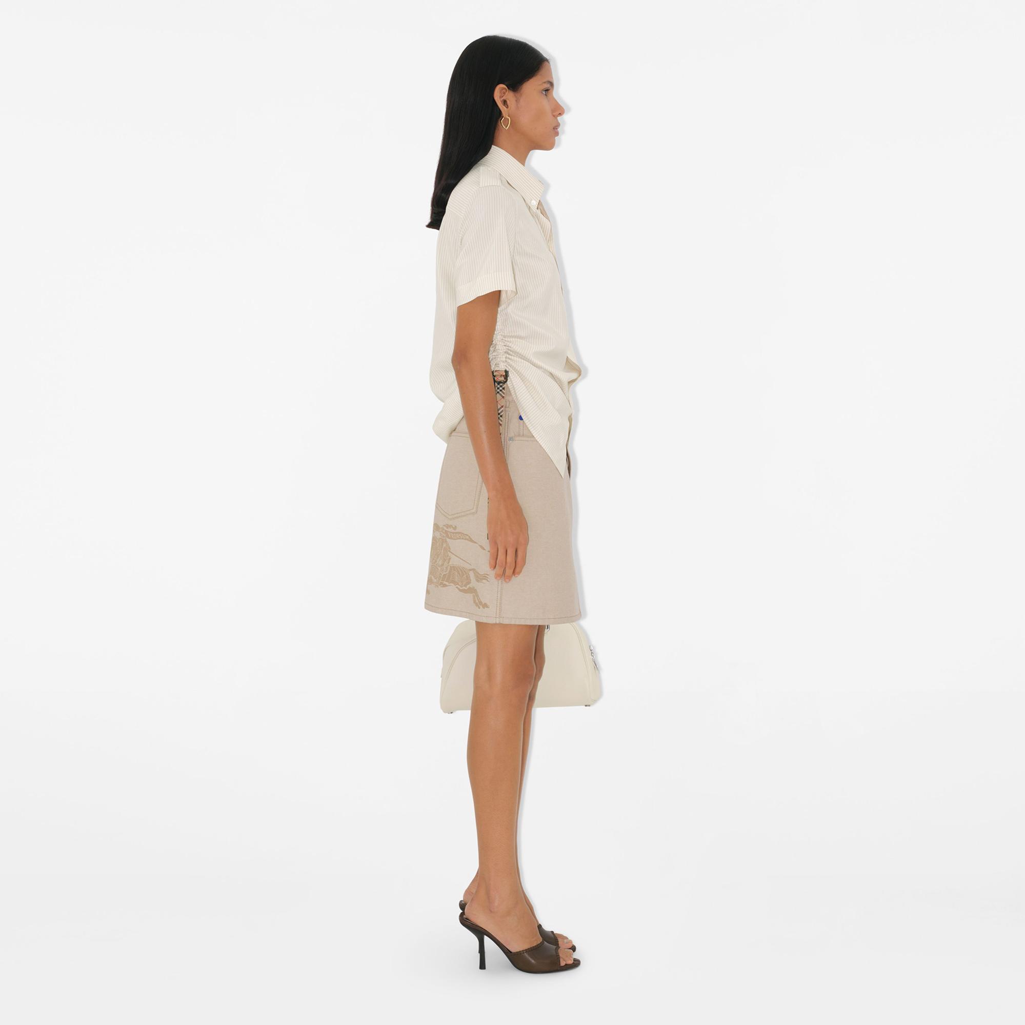 Burberry Pro Denim Mini Kadın Bej Etek