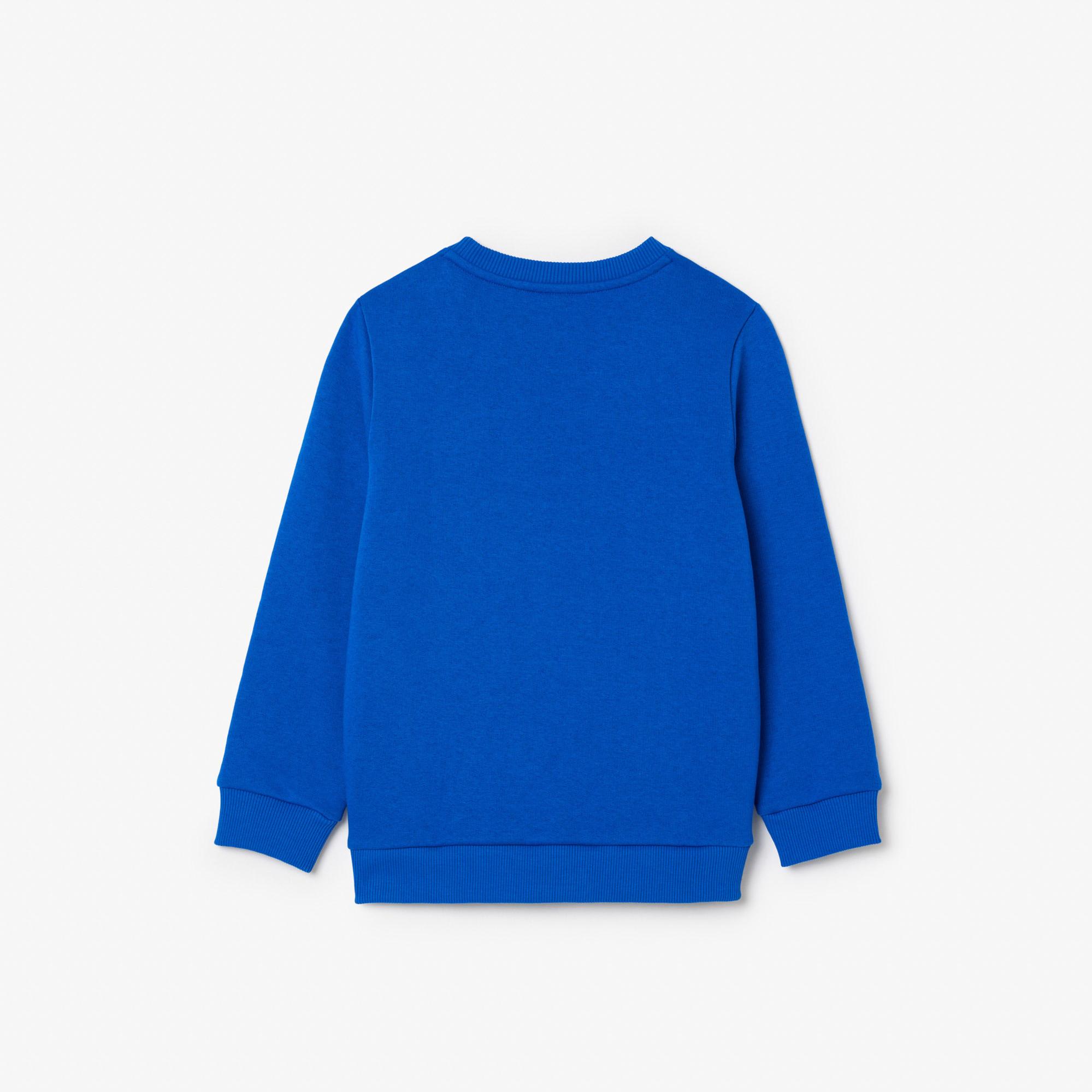 Lacoste Erkek Çocuk Baskılı Mavi Sweatshirt