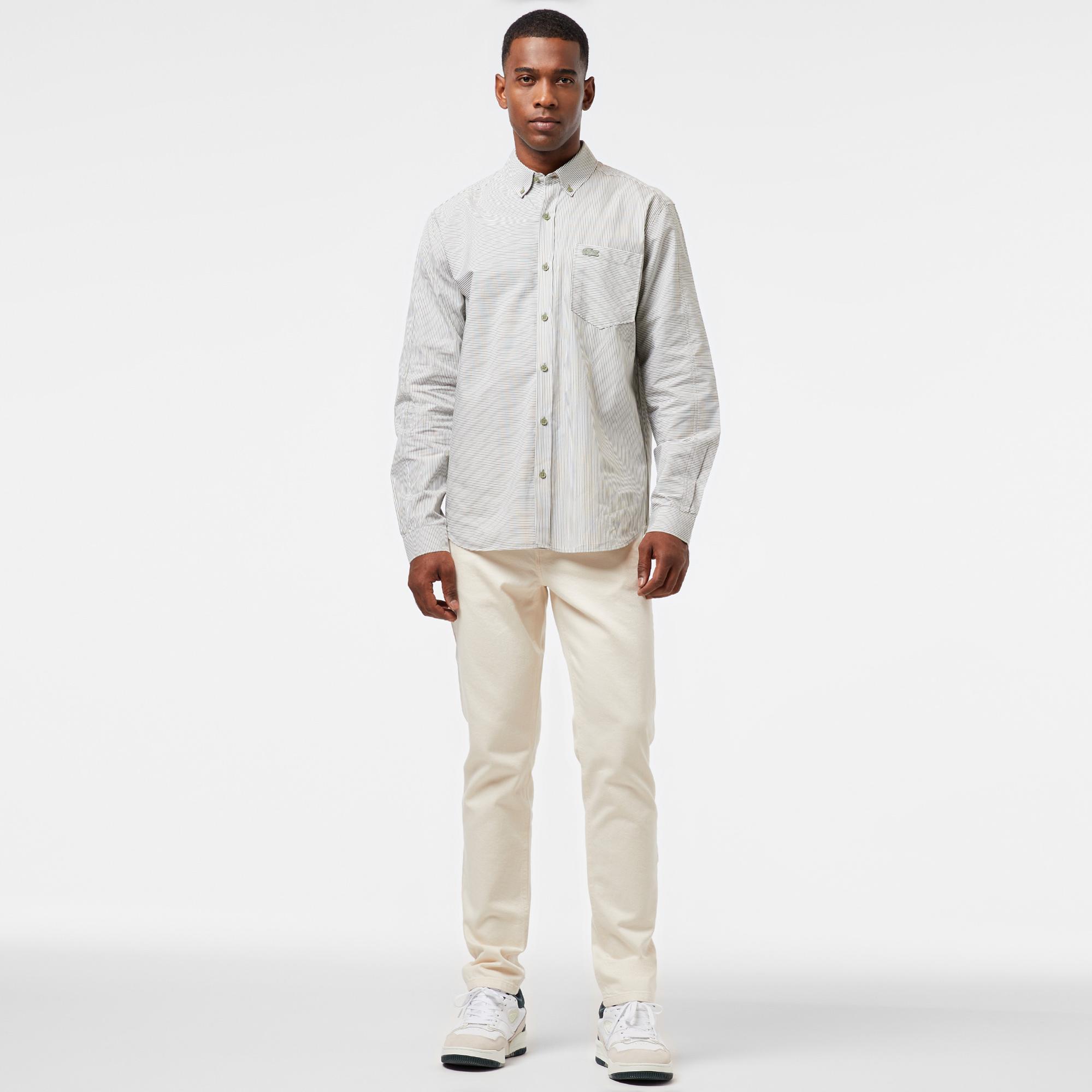 Erkek Slim Fit Chino Beyaz Pantolon