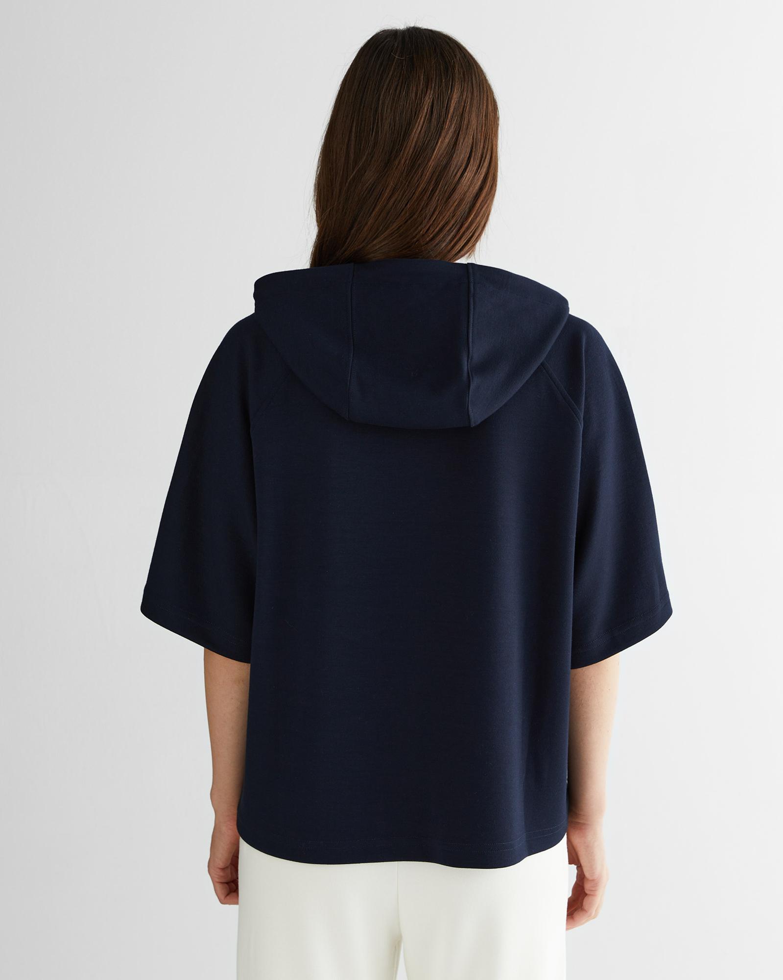 GANT Kadın Lacivert Bisiklet Yaka Logolu Sweatshirt