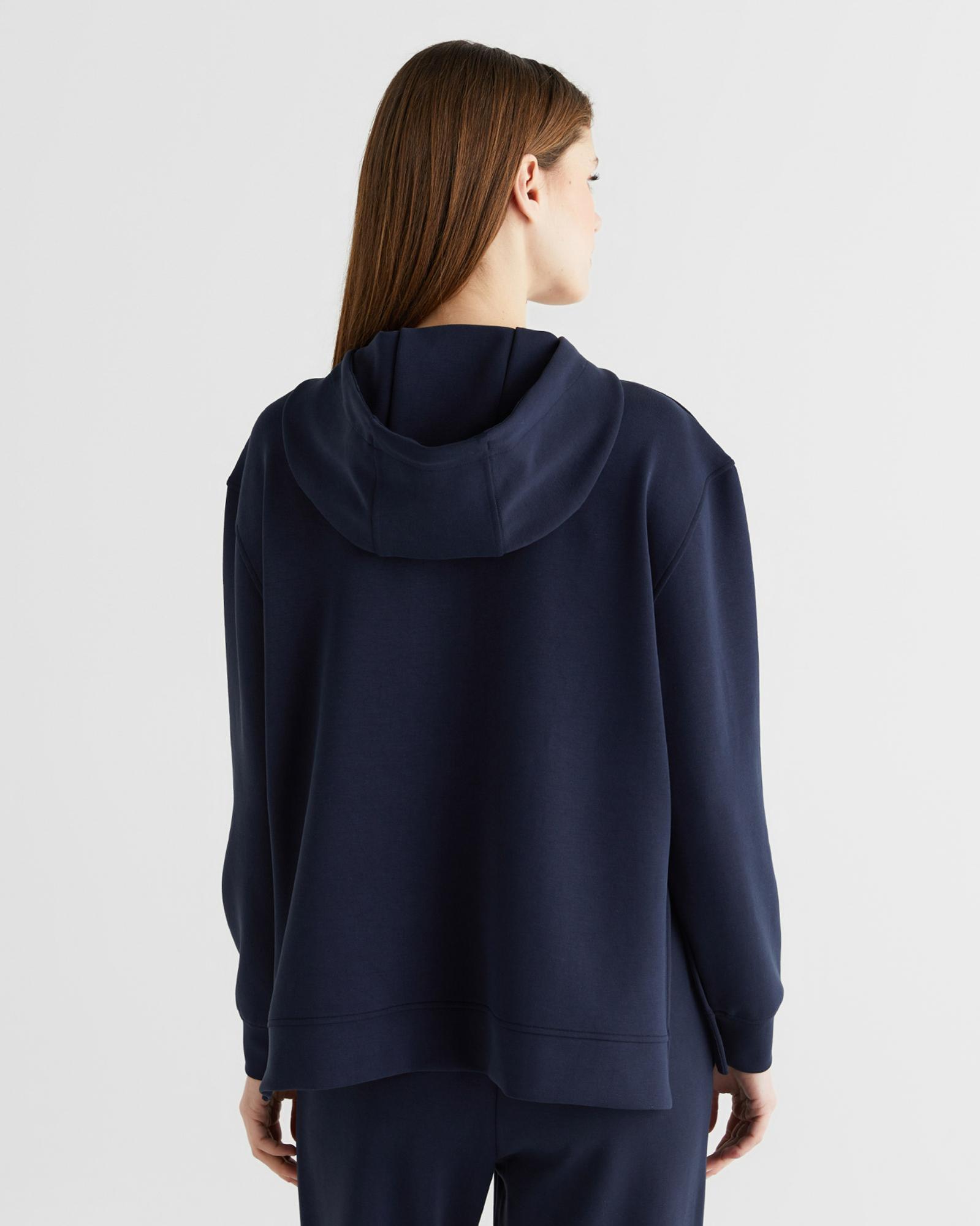 GANT Kadın Lacivert Oversize Fit Kapüşonlu Sweatshirt