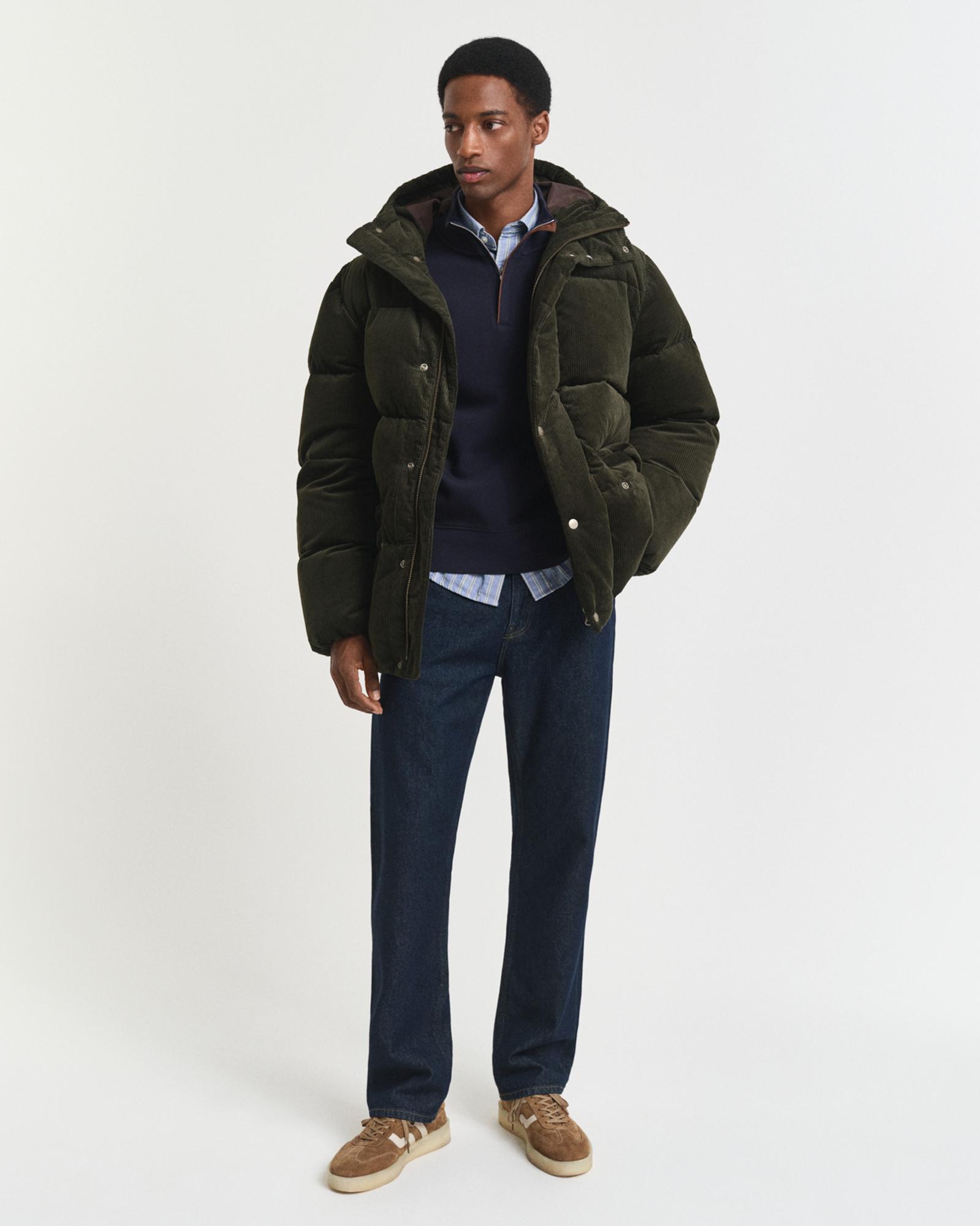 GANT Erkek Lacivert Regular Fit Yarım Fermuarlı Sweatshirt