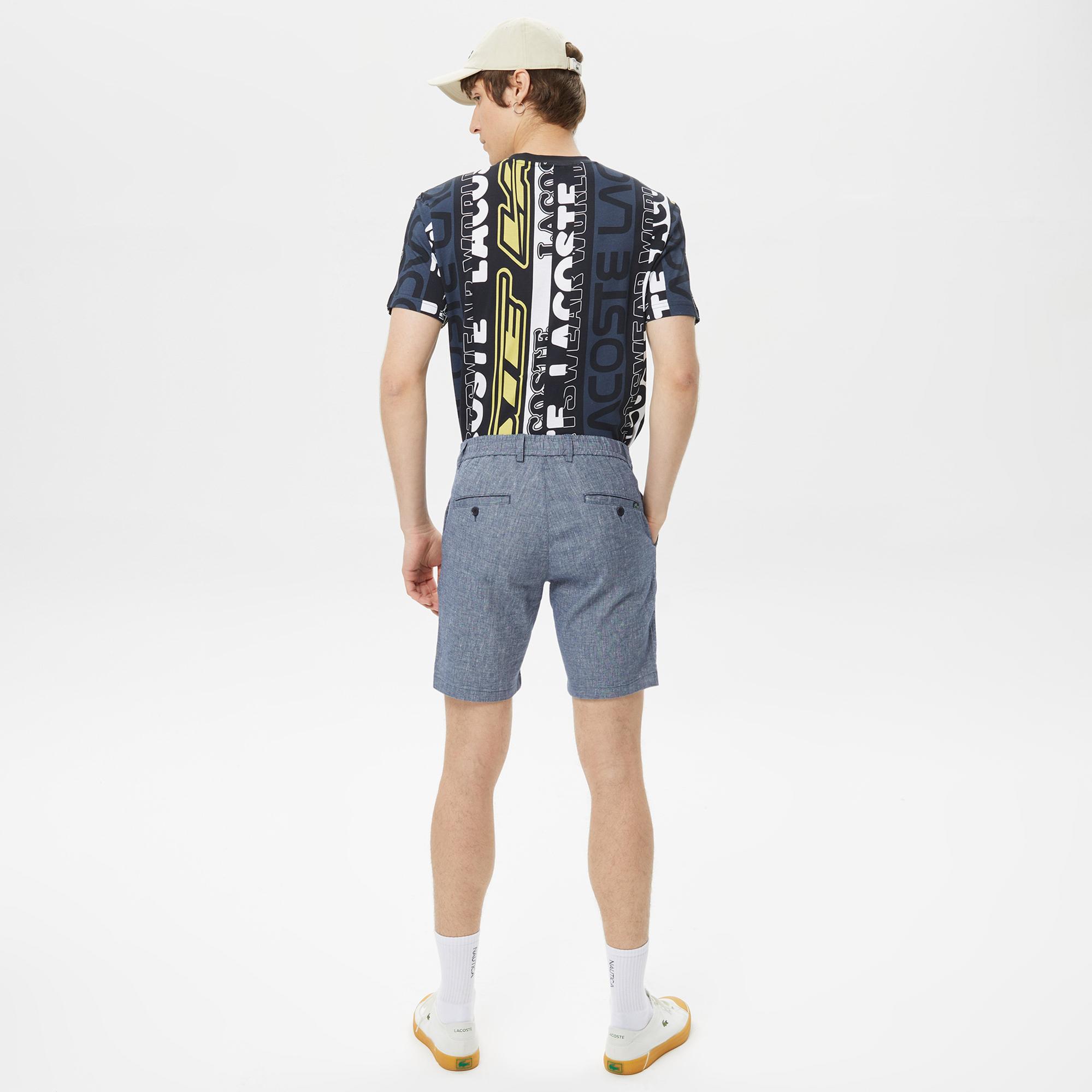Erkek Regular Fit Lacivert Bermuda