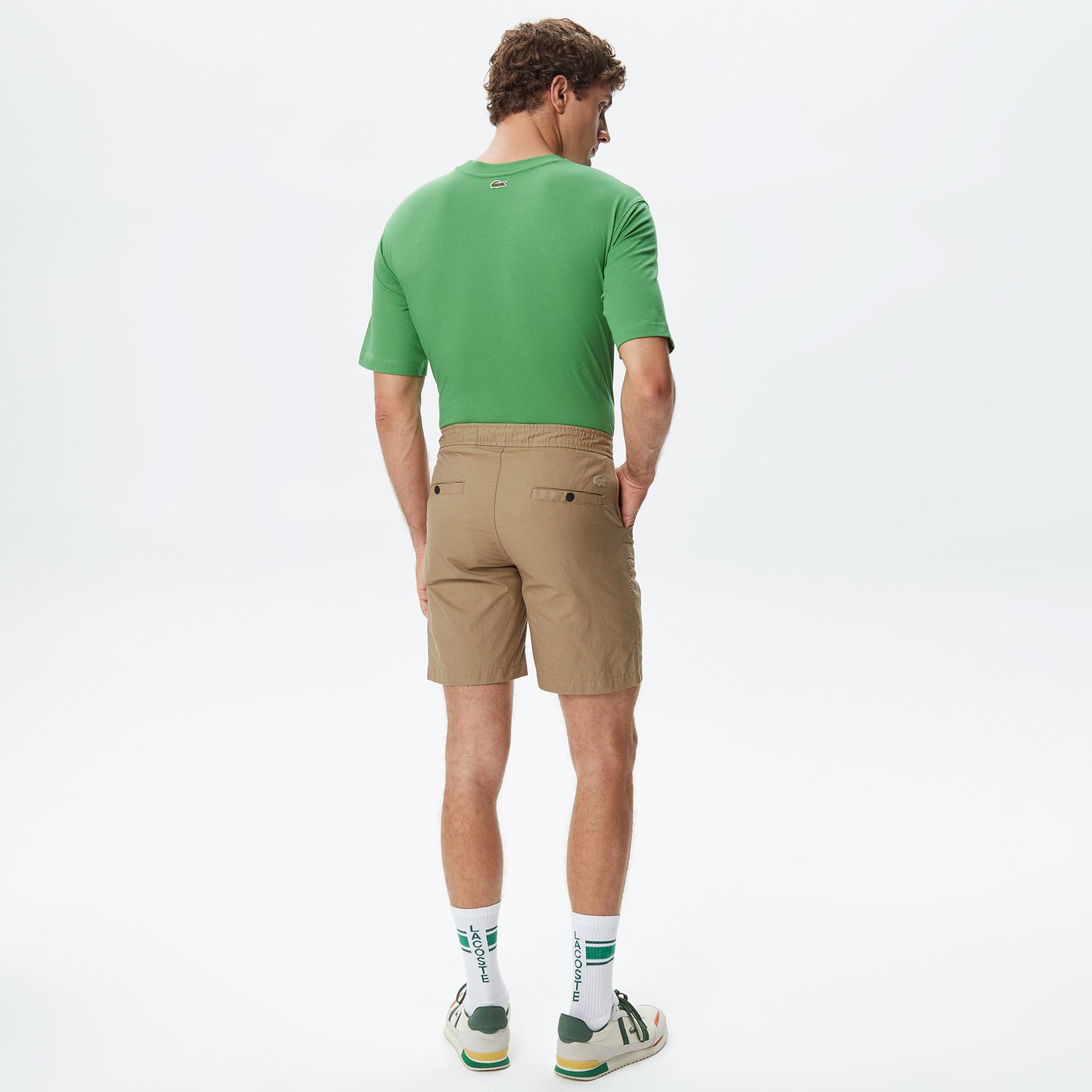 Erkek Regular Fit Bej Bermuda