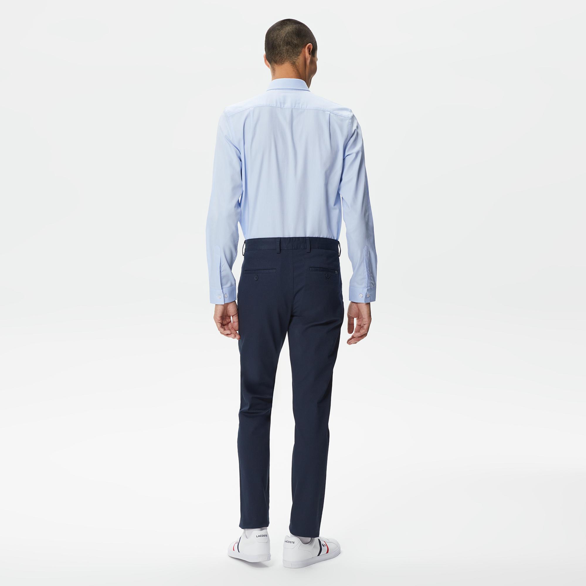 Erkek Slim Fit Baskılı Lacivert Pantolon