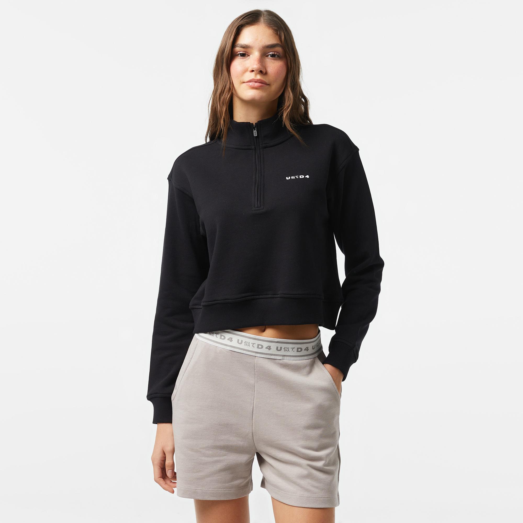 UNITED4 Kadın Siyah Eşofman Üstü