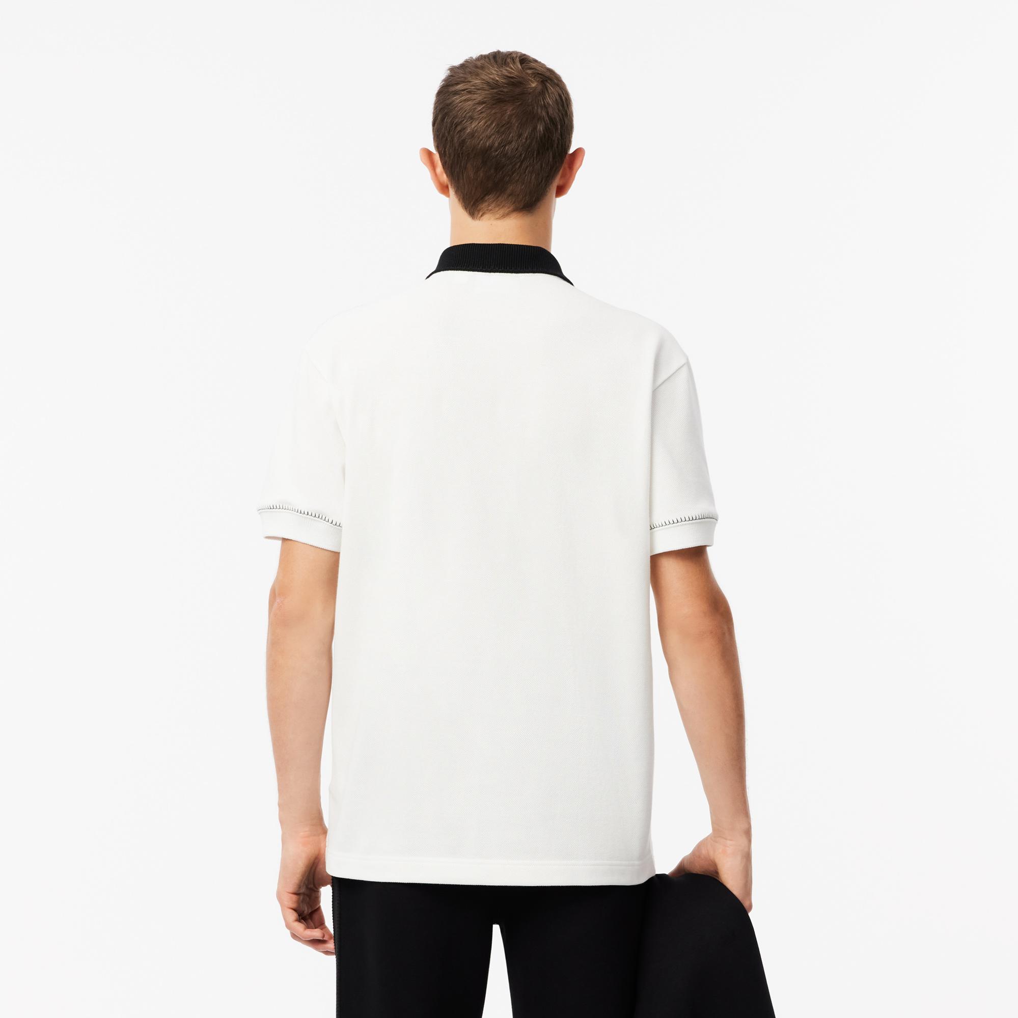 Erkek Classic Fit Beyaz Polo