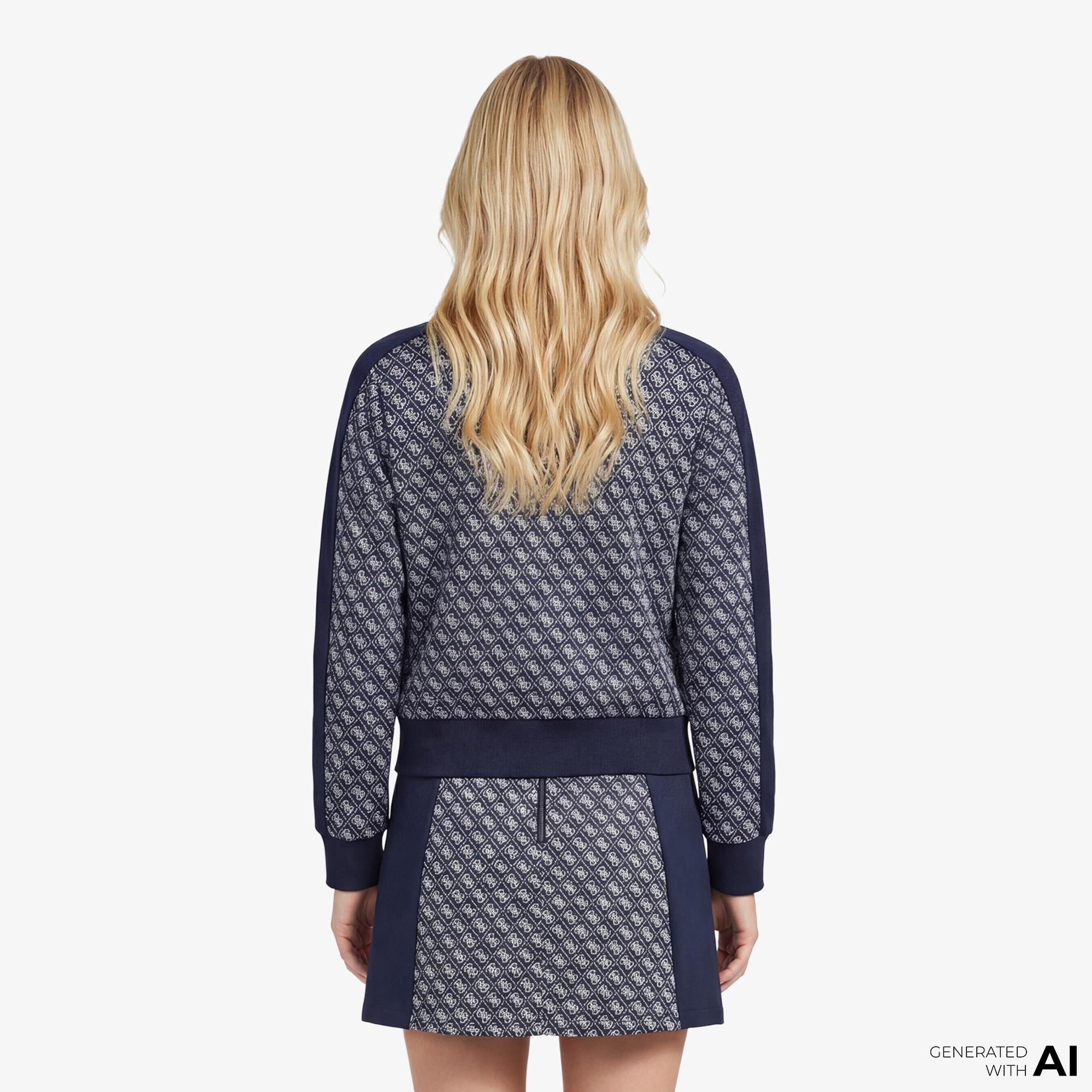 Guess Maya Aktif Kadın Lacivert Sweatshirt