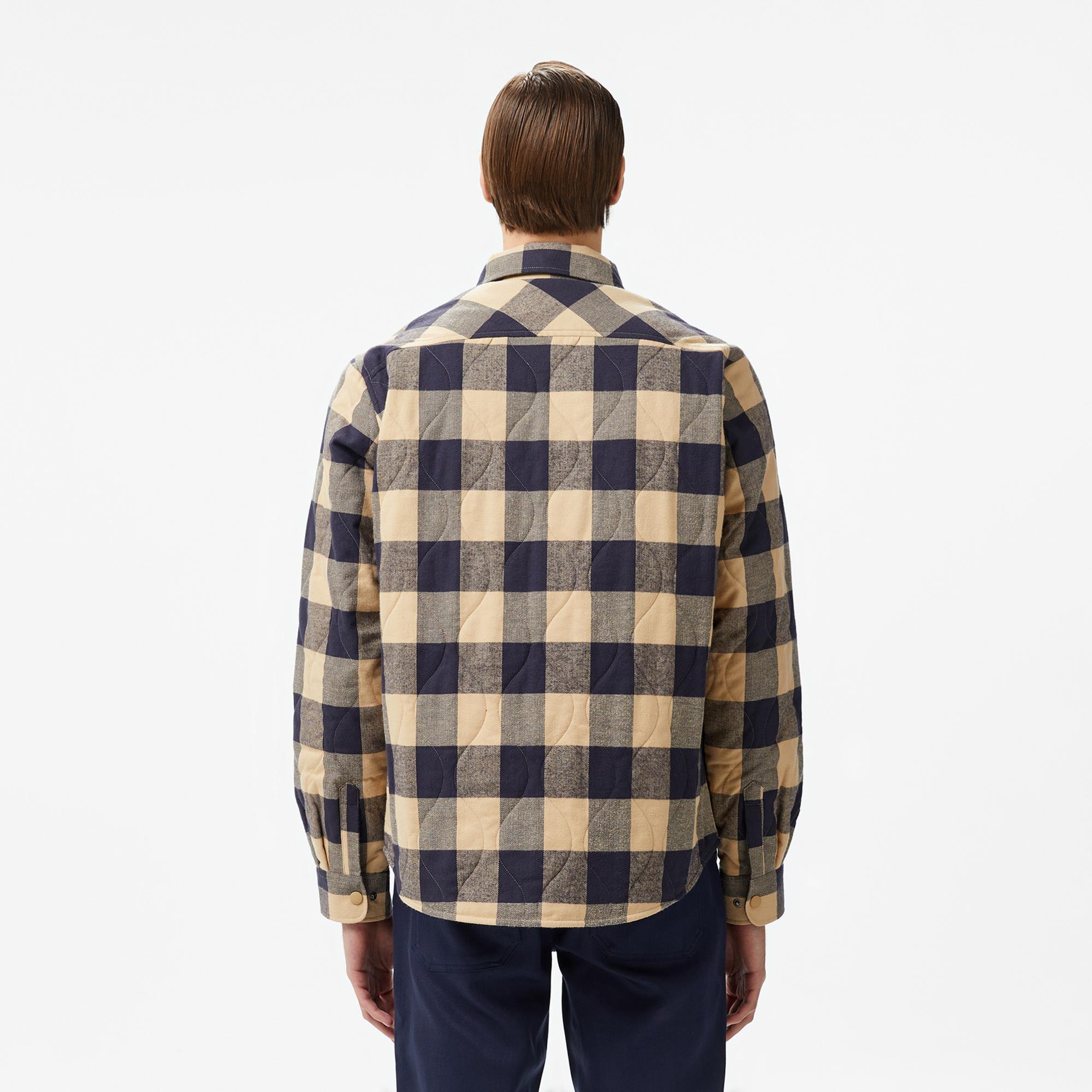 Erkek Relaxed Fit Ekose Kahverengi Gömlek