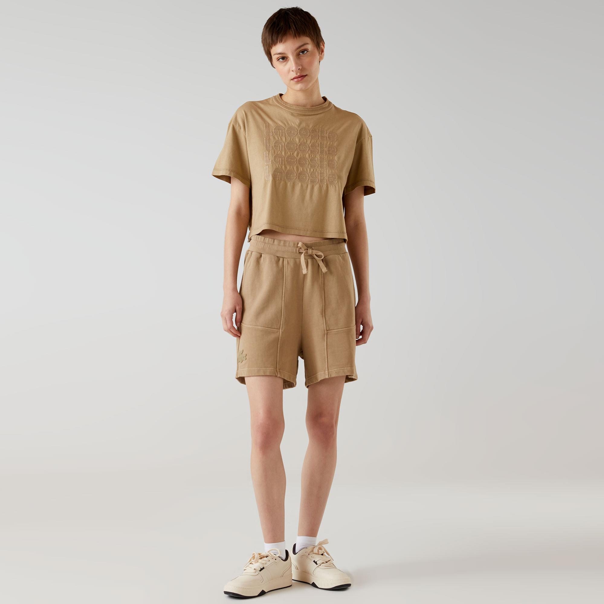 Lacoste x House of SuperStep Kadın Kahverengi Şort