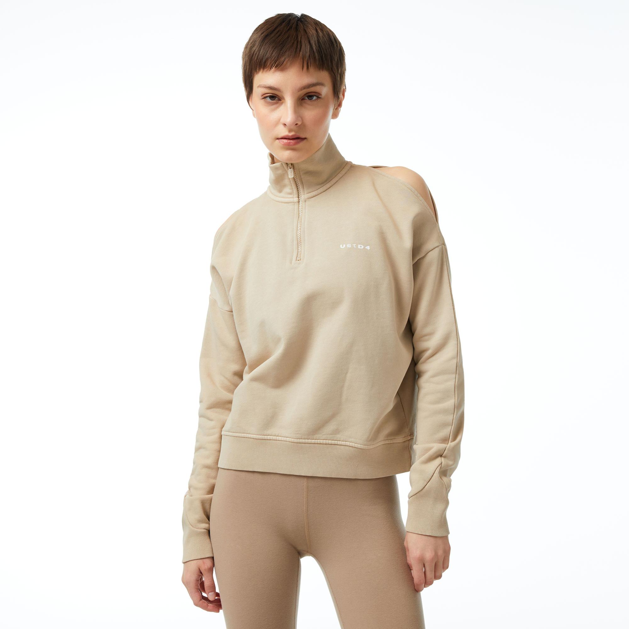 UNITED4 Kadın Krem Sweatshirt