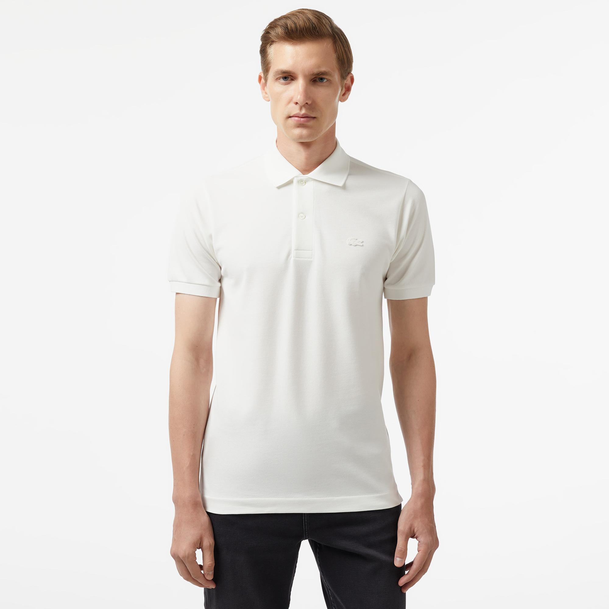 Erkek Classic Fit Beyaz Polo