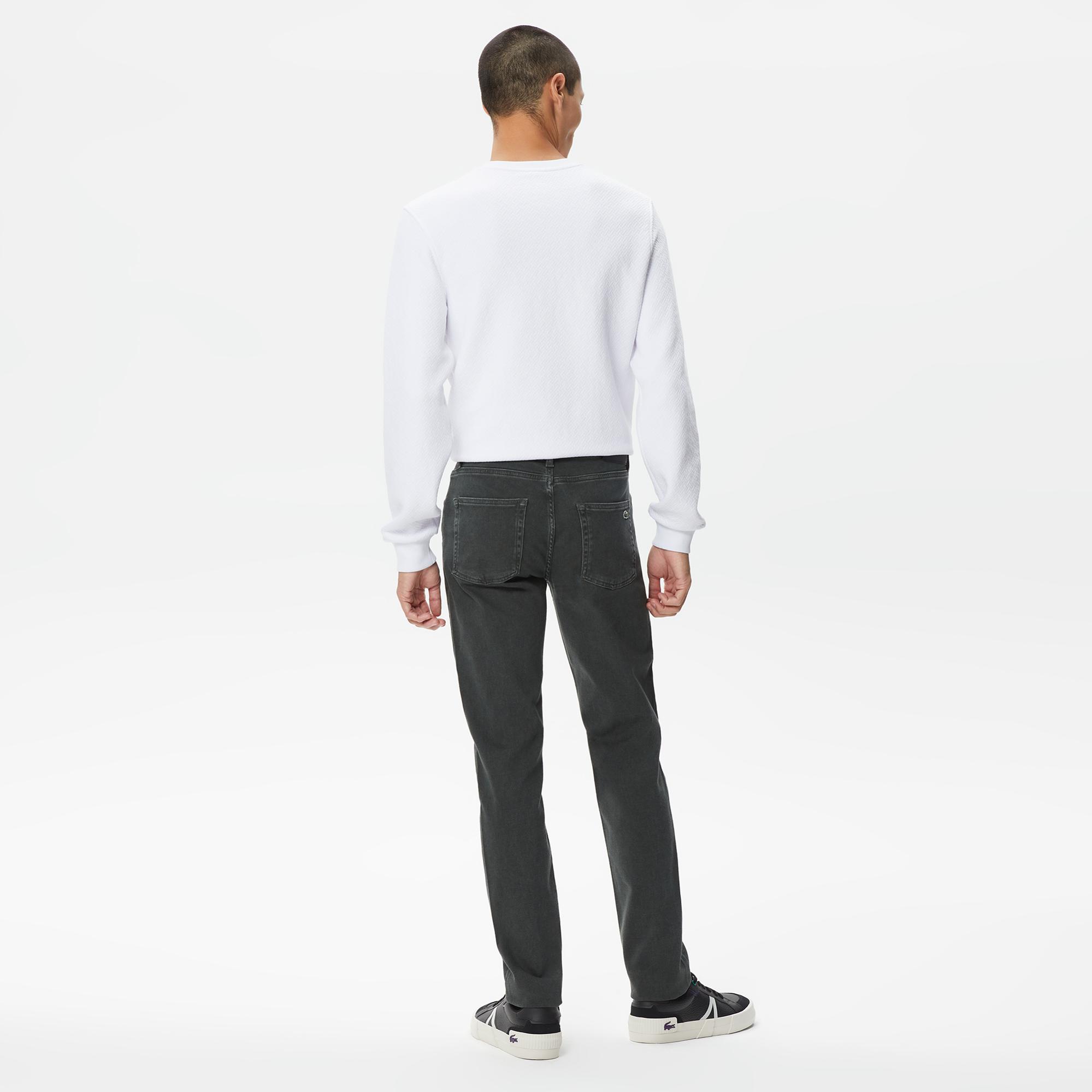 Erkek Slim Fit Denim Yeşil Pantolon