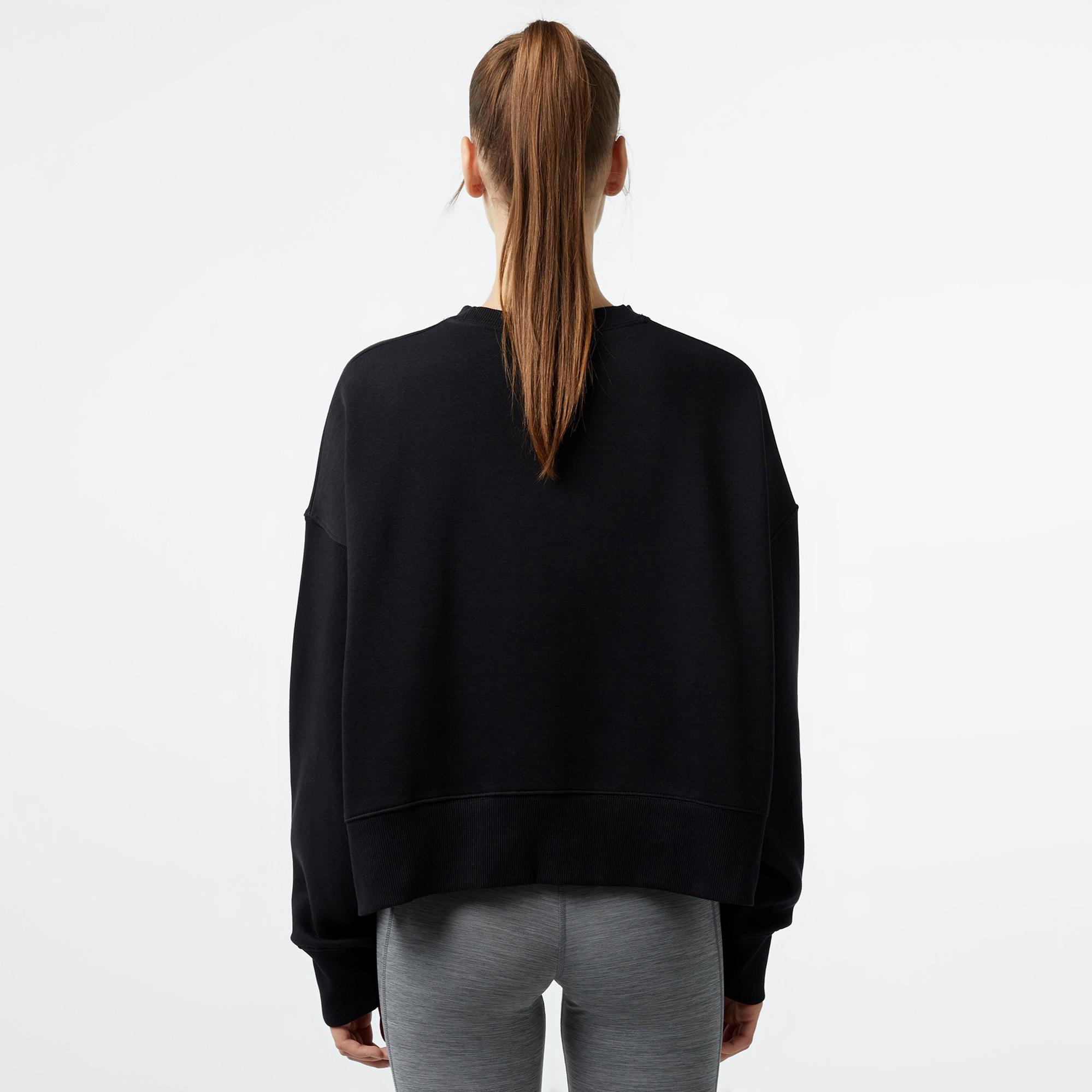 Nike Sportswear Phoenix Fleece Oversize Crew Kadın Siyah Sweatshirt