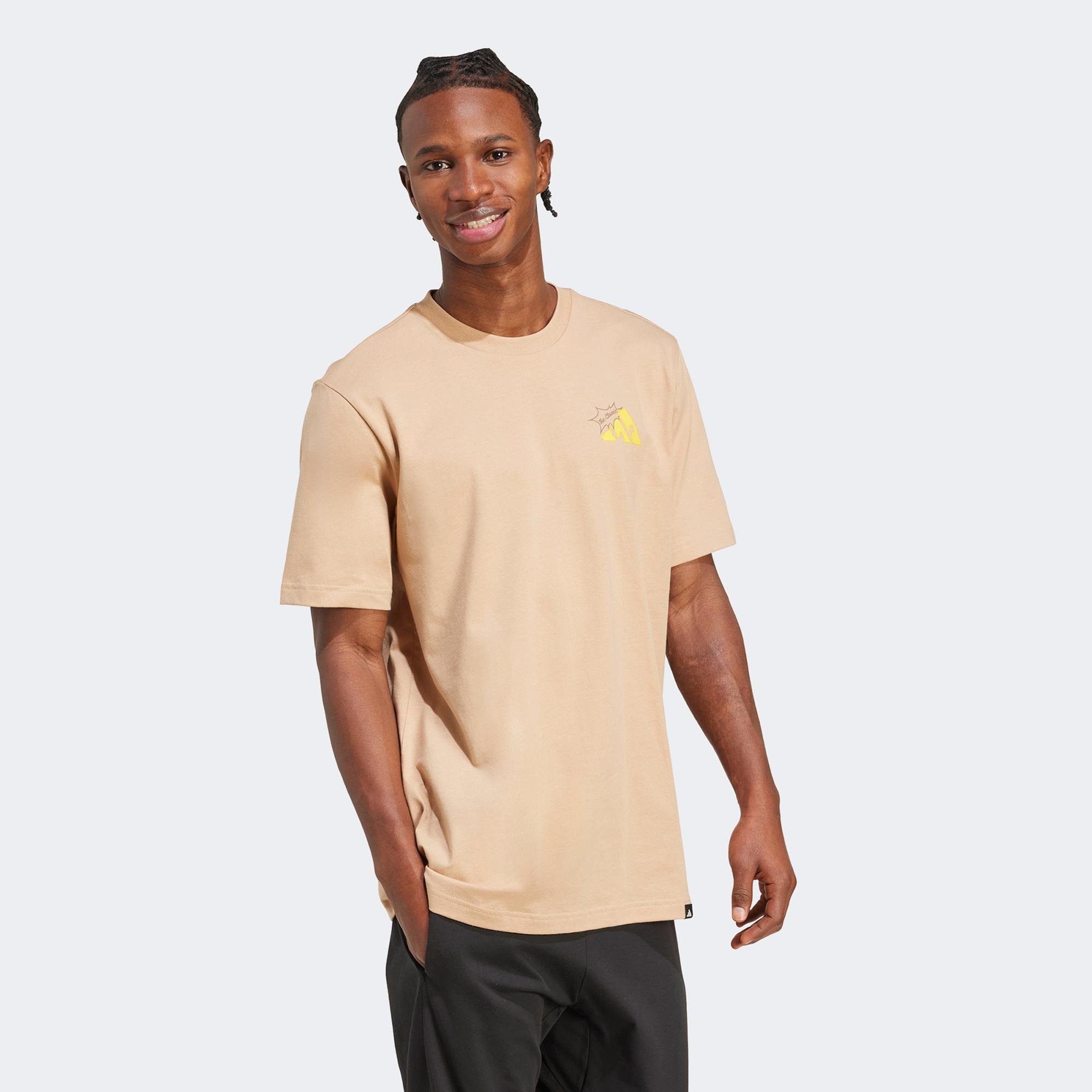 adidas M Cheese Erkek Bej T-Shirt