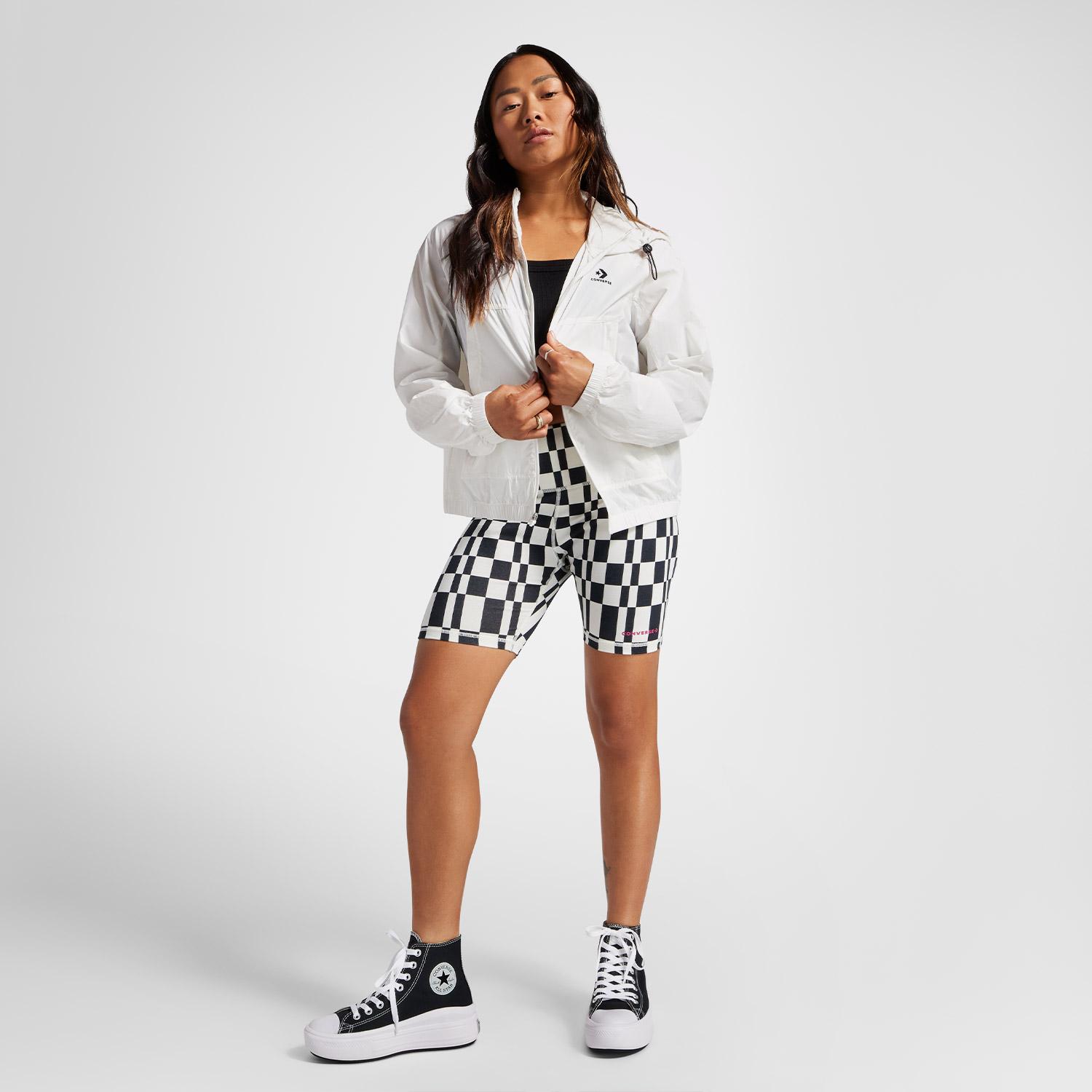 Converse Kadın Renk Bloklu Beyaz Rüzgarlık