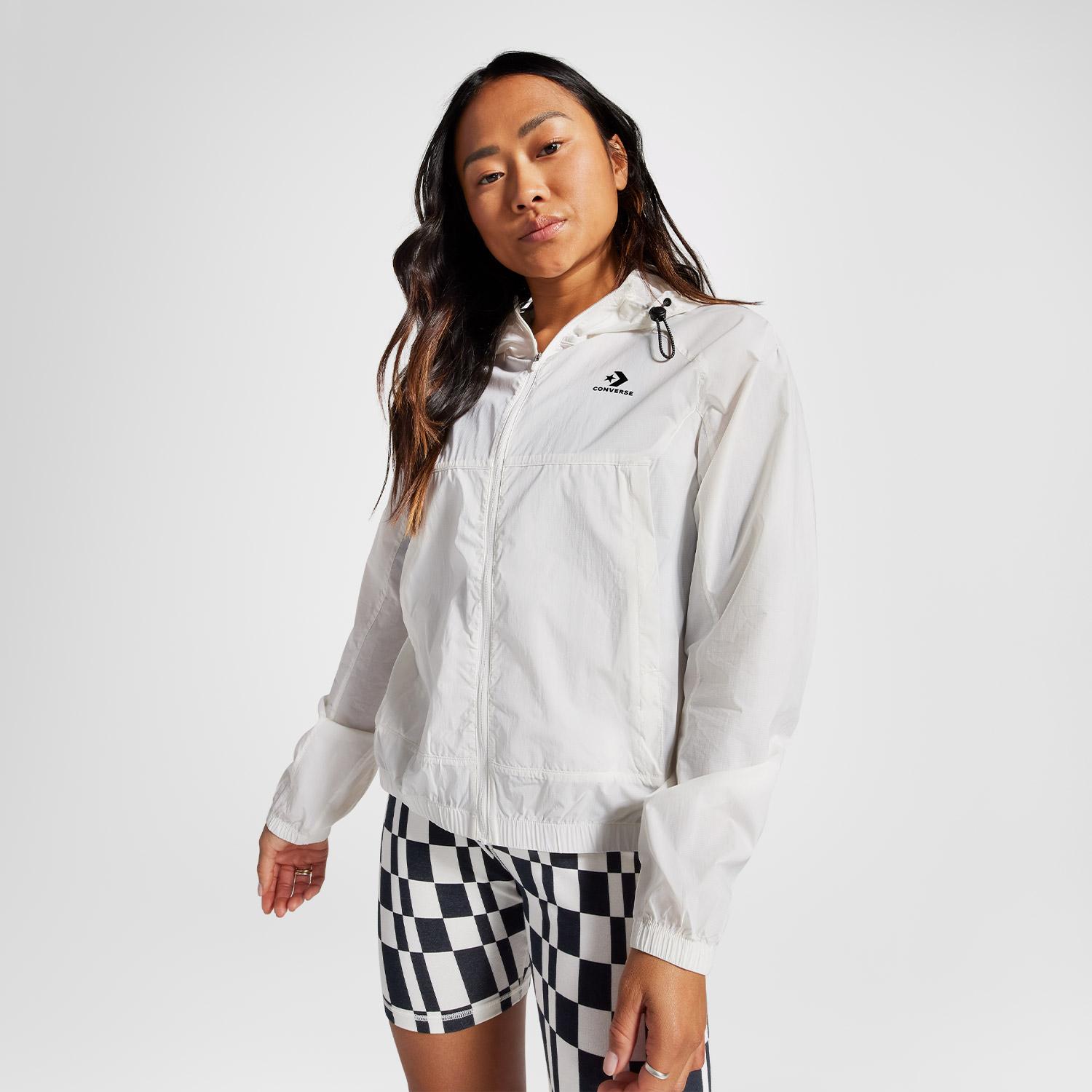 Converse Kadın Renk Bloklu Beyaz Rüzgarlık