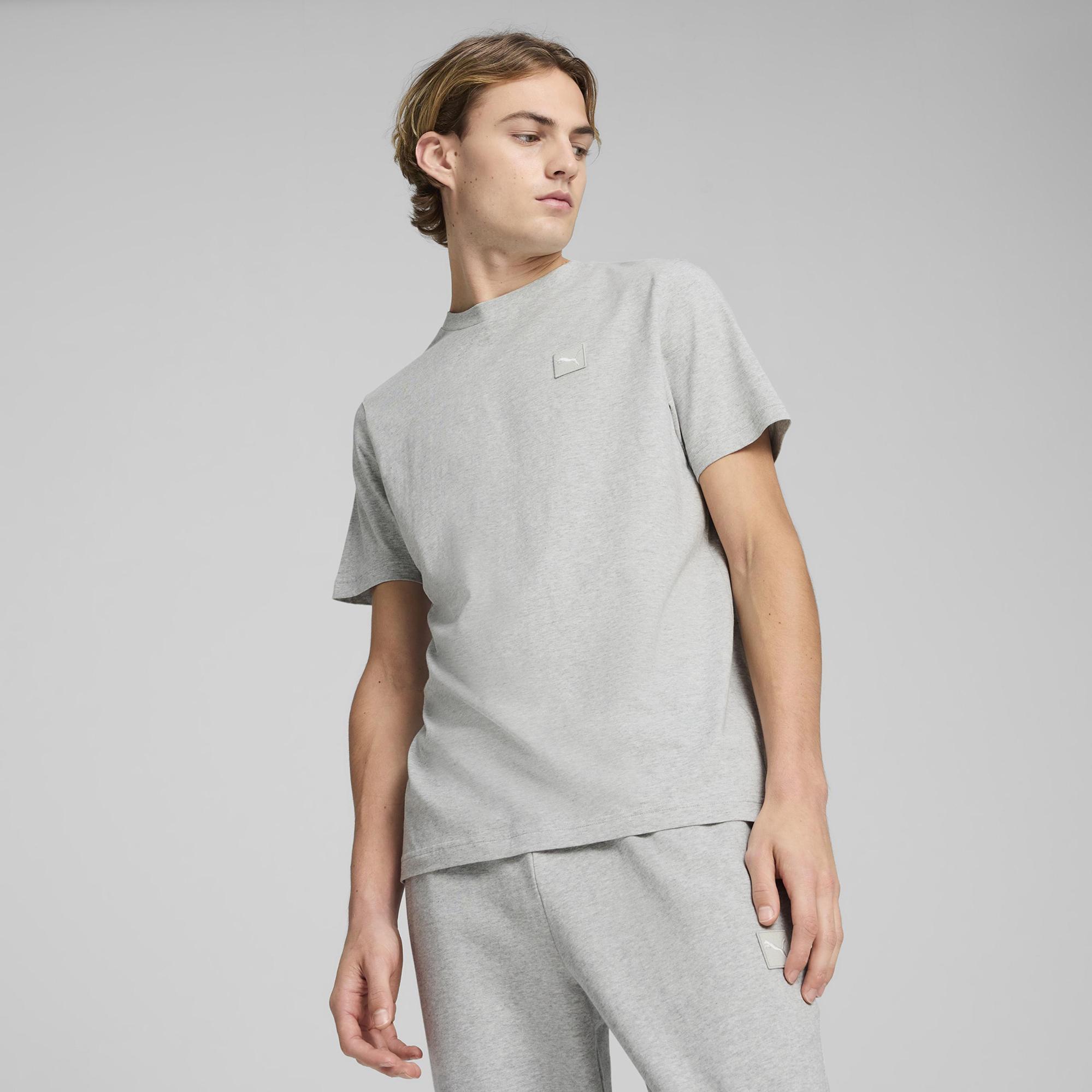 Puma Essentials Elevated Erkek Gri T-Shirt