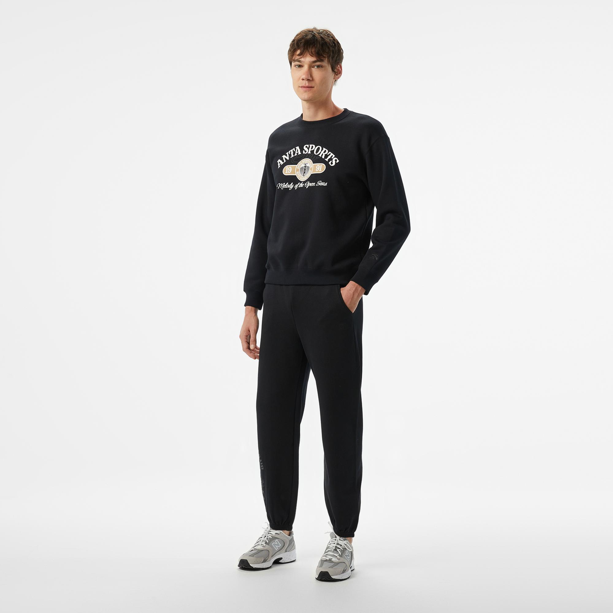 Anta Iconic Erkek Siyah Sweatshirt