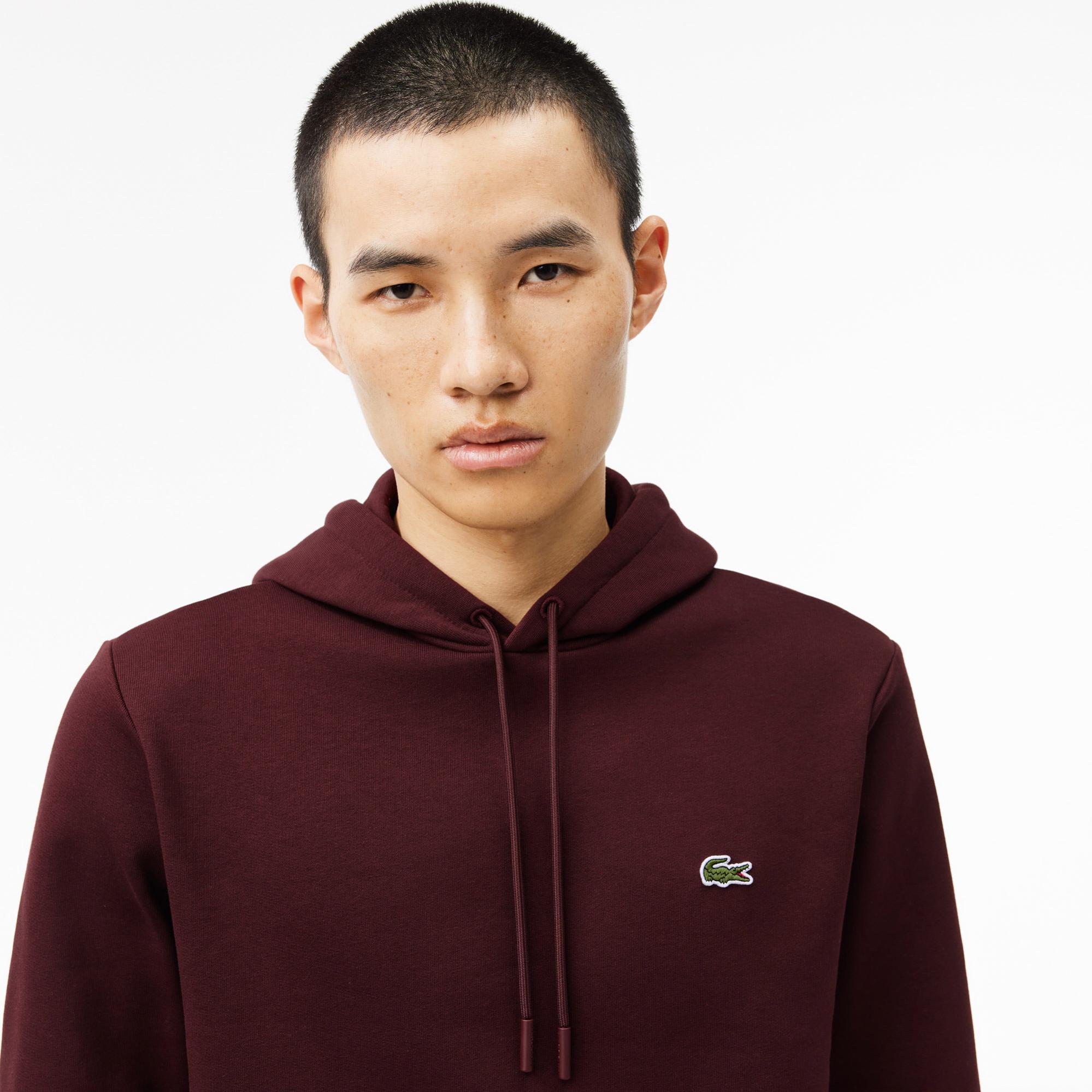 Lacoste Classic Erkek Classic Fit Bordo Hoodie