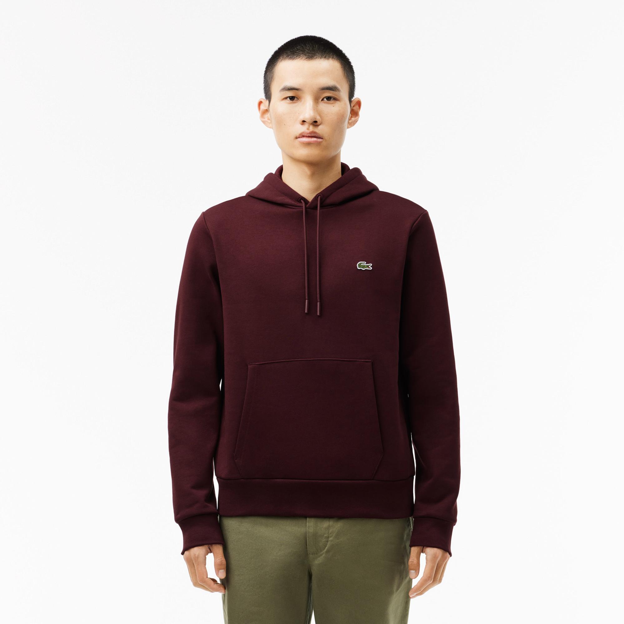 Lacoste Classic Erkek Classic Fit Bordo Hoodie