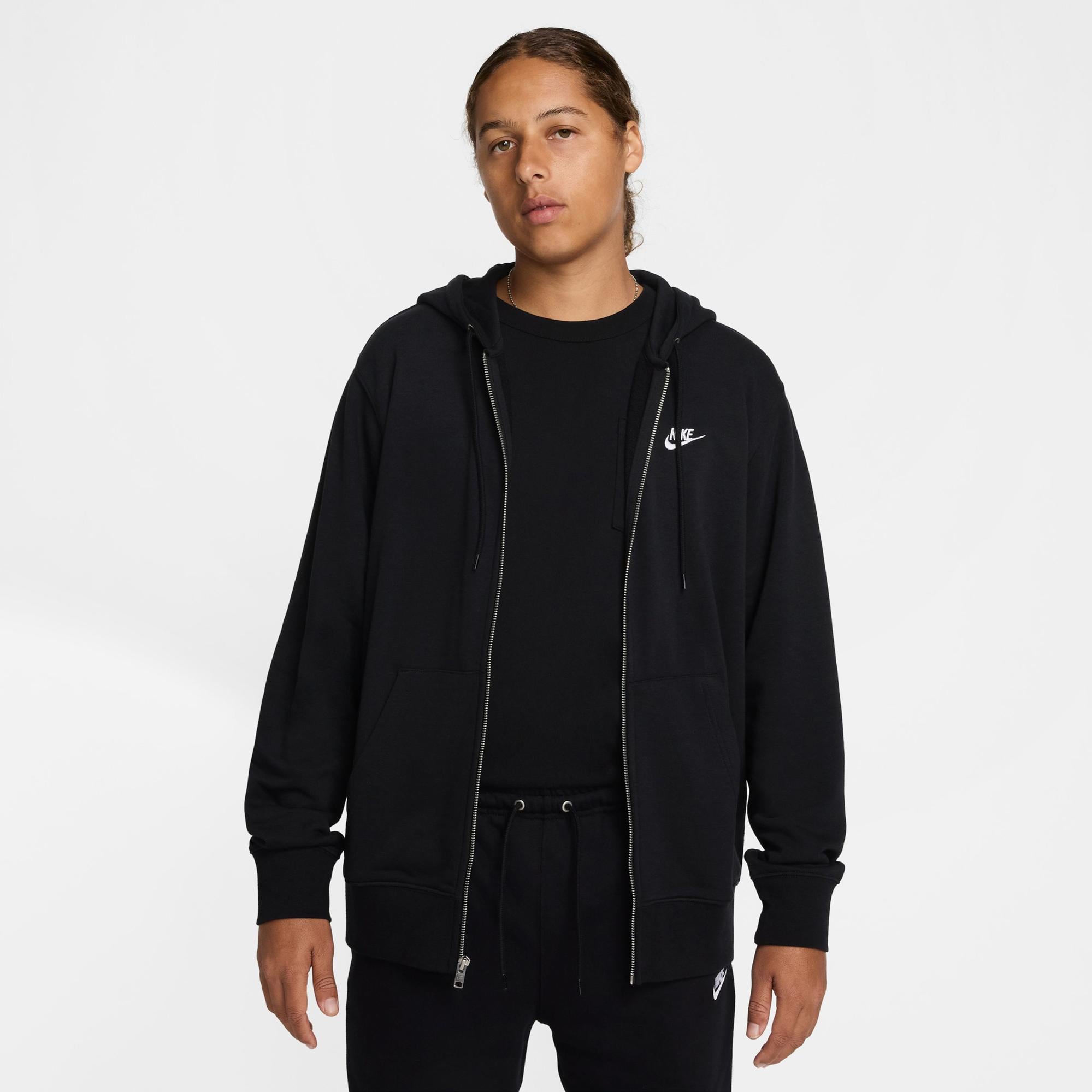 Nike Club Fleece Erkek Siyah Hoodie