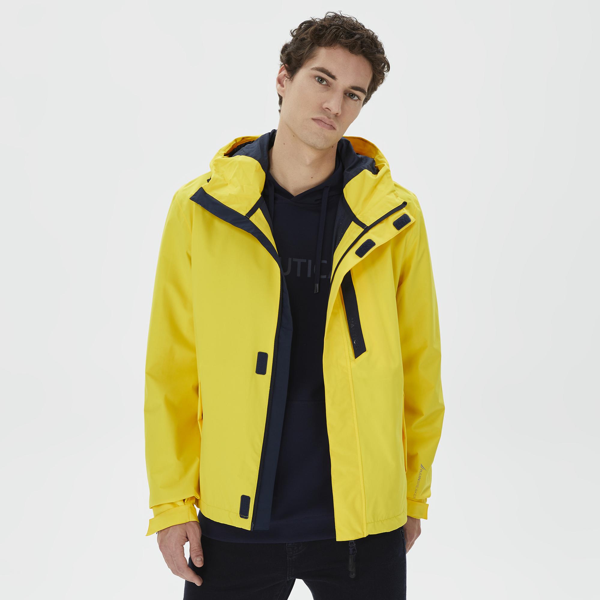 Nautica Erkek Sarı Su Kaydırma Özellikli Yağmurluk