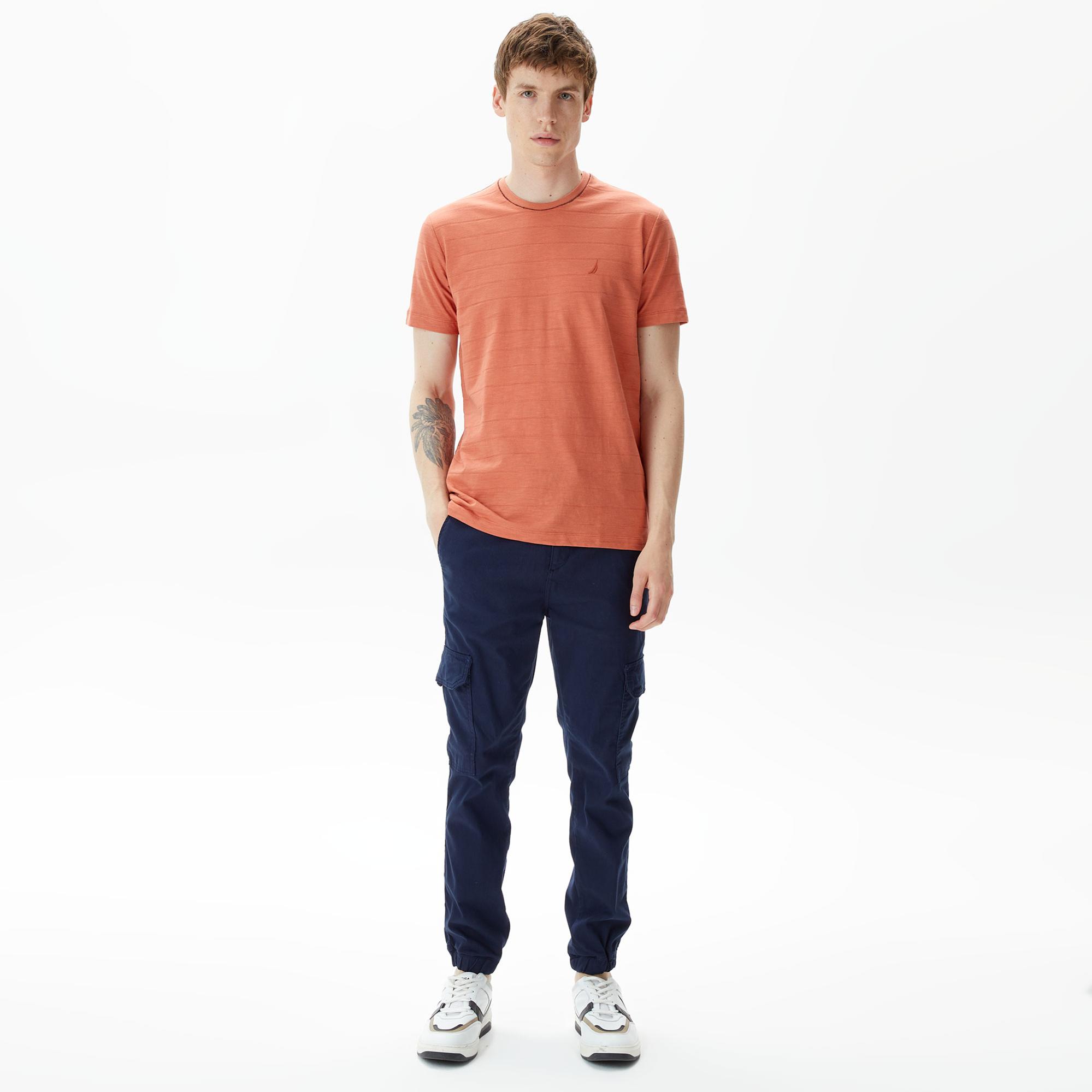 Nautica Erkek Turuncu Standart Fit T-Shirt
