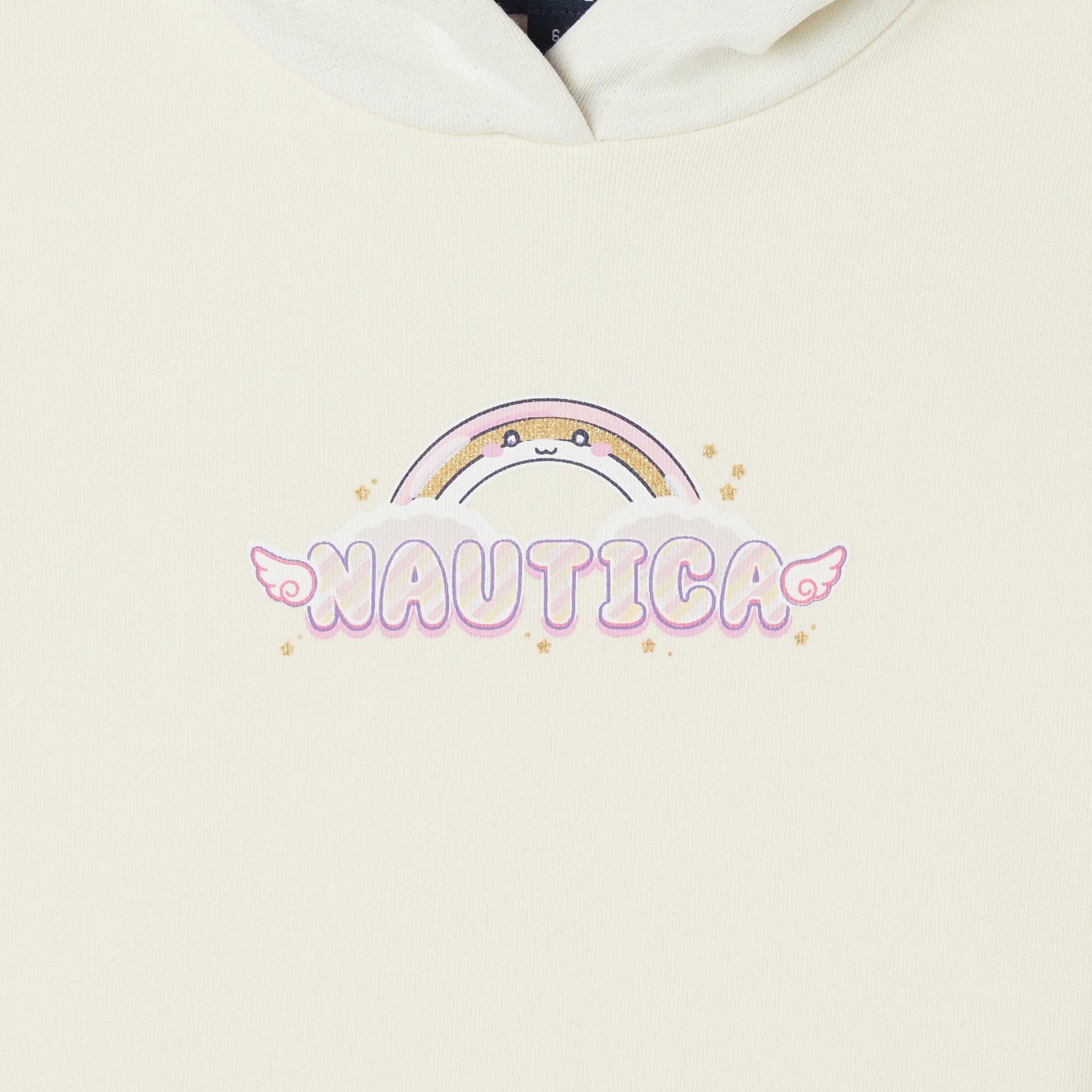 Nautica Kız Çocuk Kırık Beyaz Sweatshirt