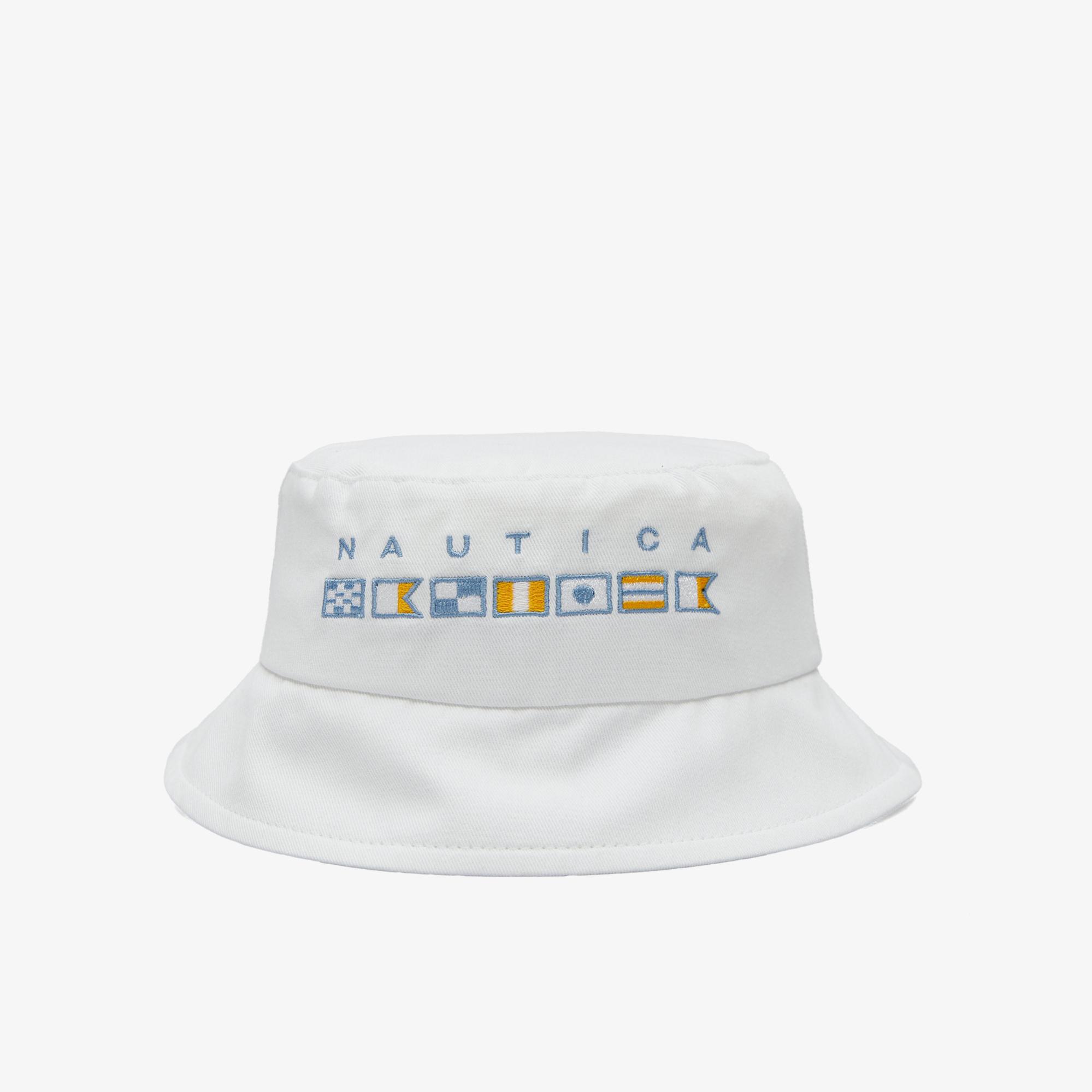 Nautica Çocuk Beyaz Baskılı Şapka