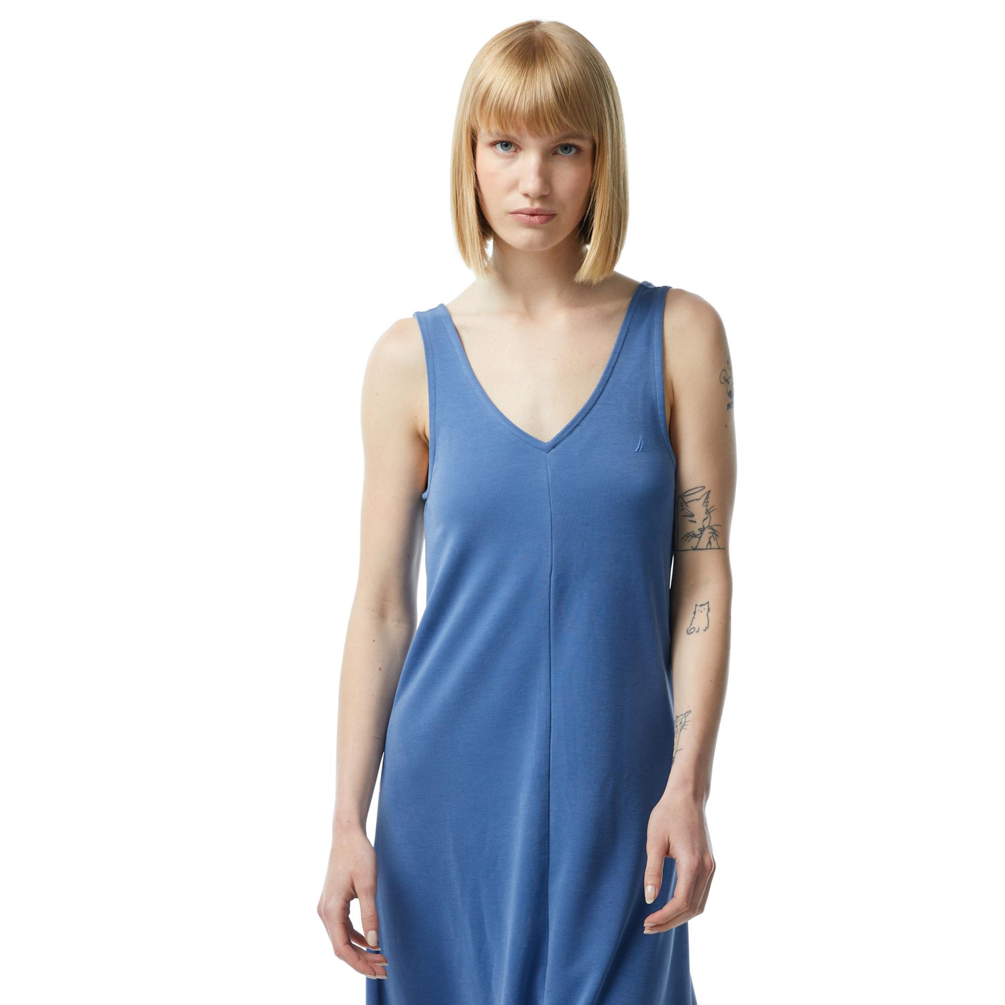 Nautica Kadın Mavi Standart Fit Askılı Elbise