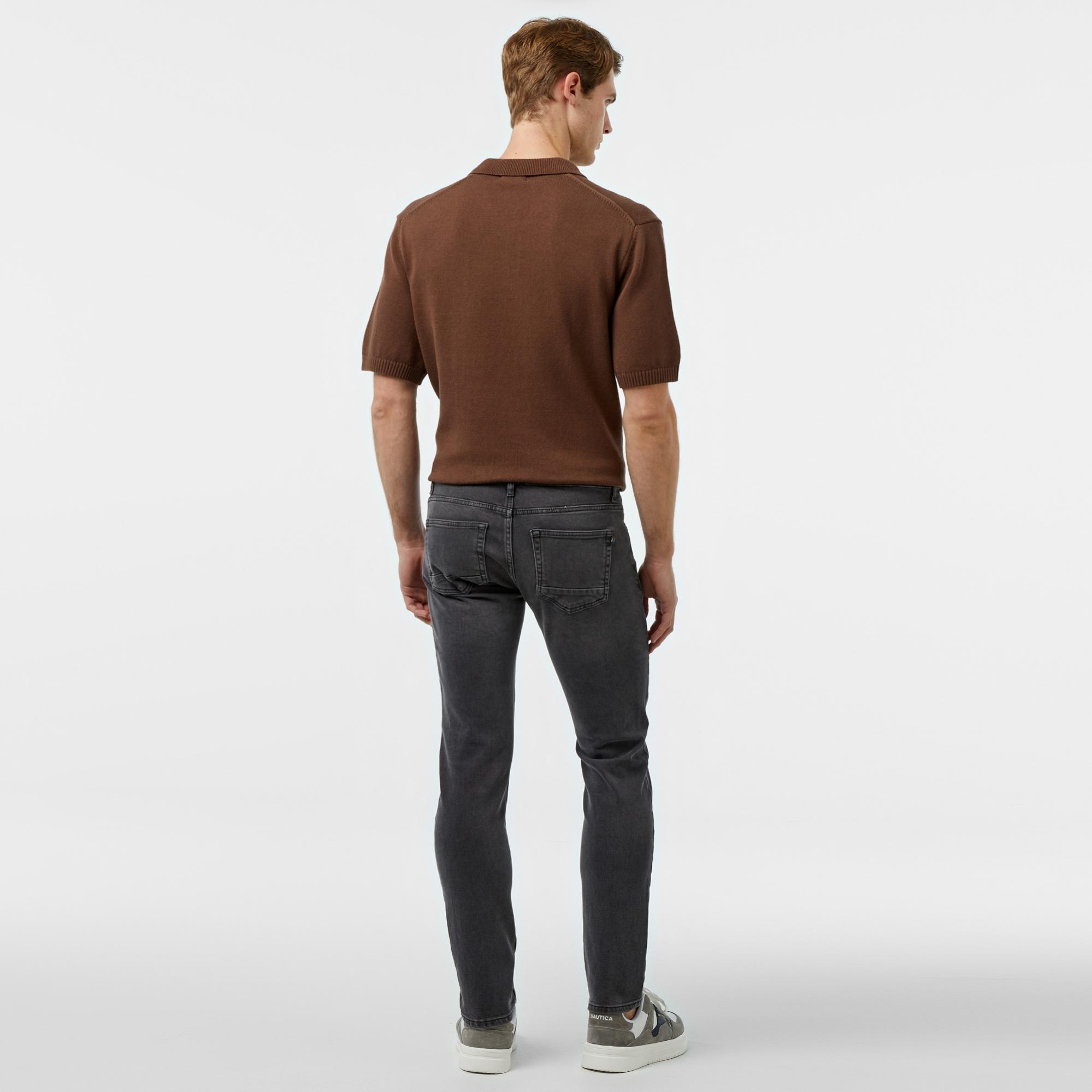 Nautica Erkek Gri Slim Fit Jean Pantolon