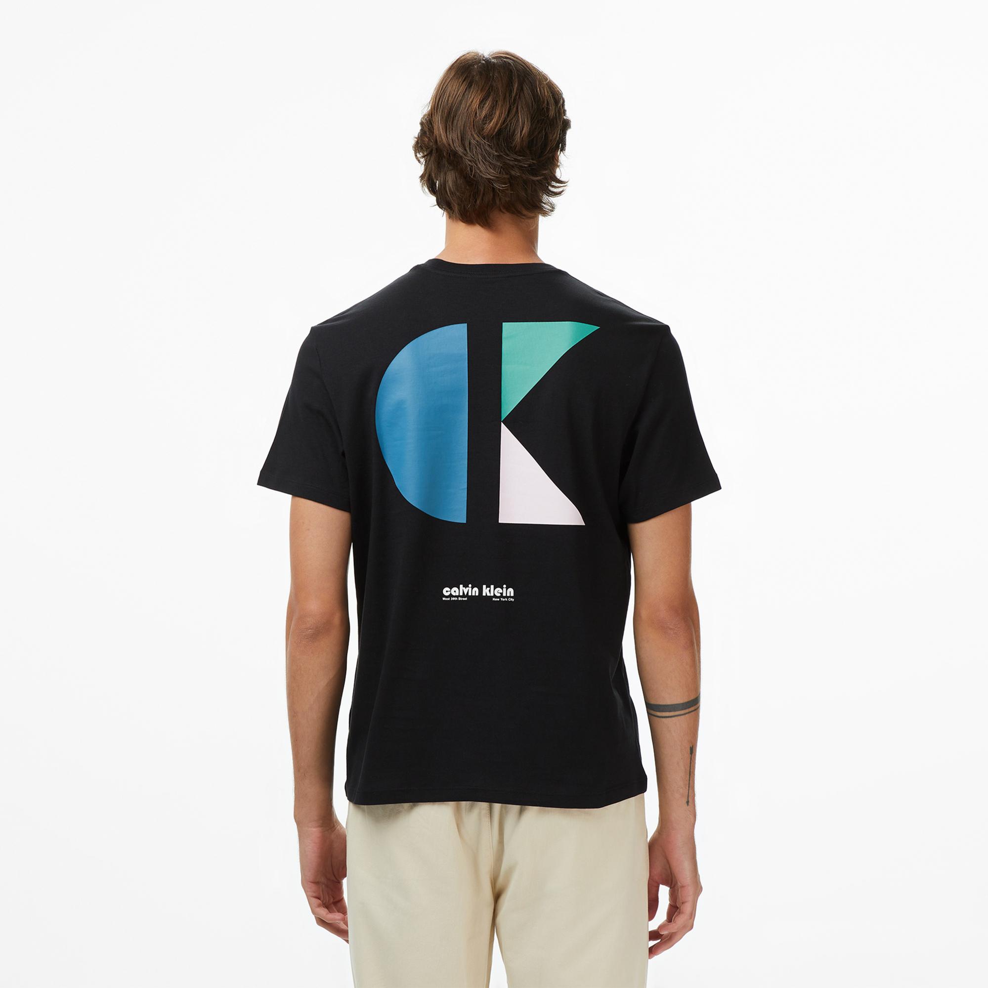 Calvin Klein Bauhaus Logo Graphic Erkek Siyah T-Shirt