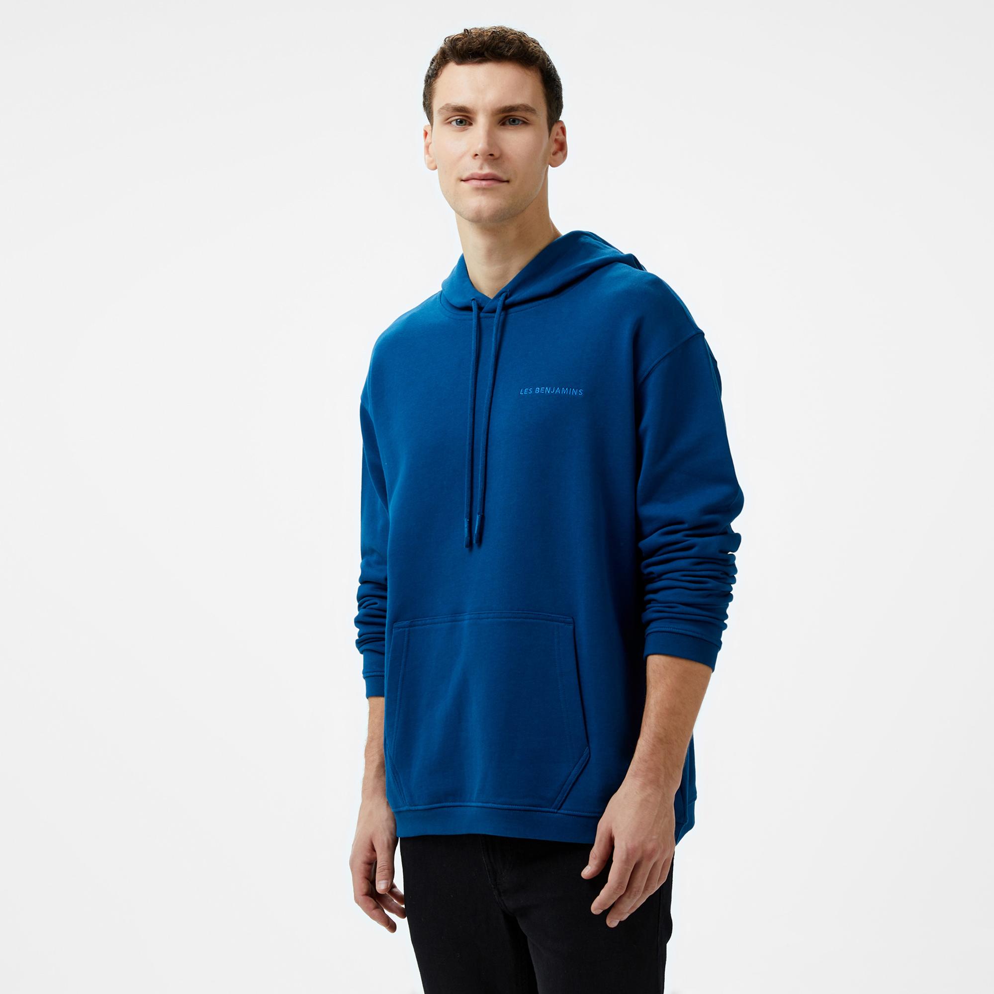 Les Benjamins 302 Erkek Lacivert Hoodie