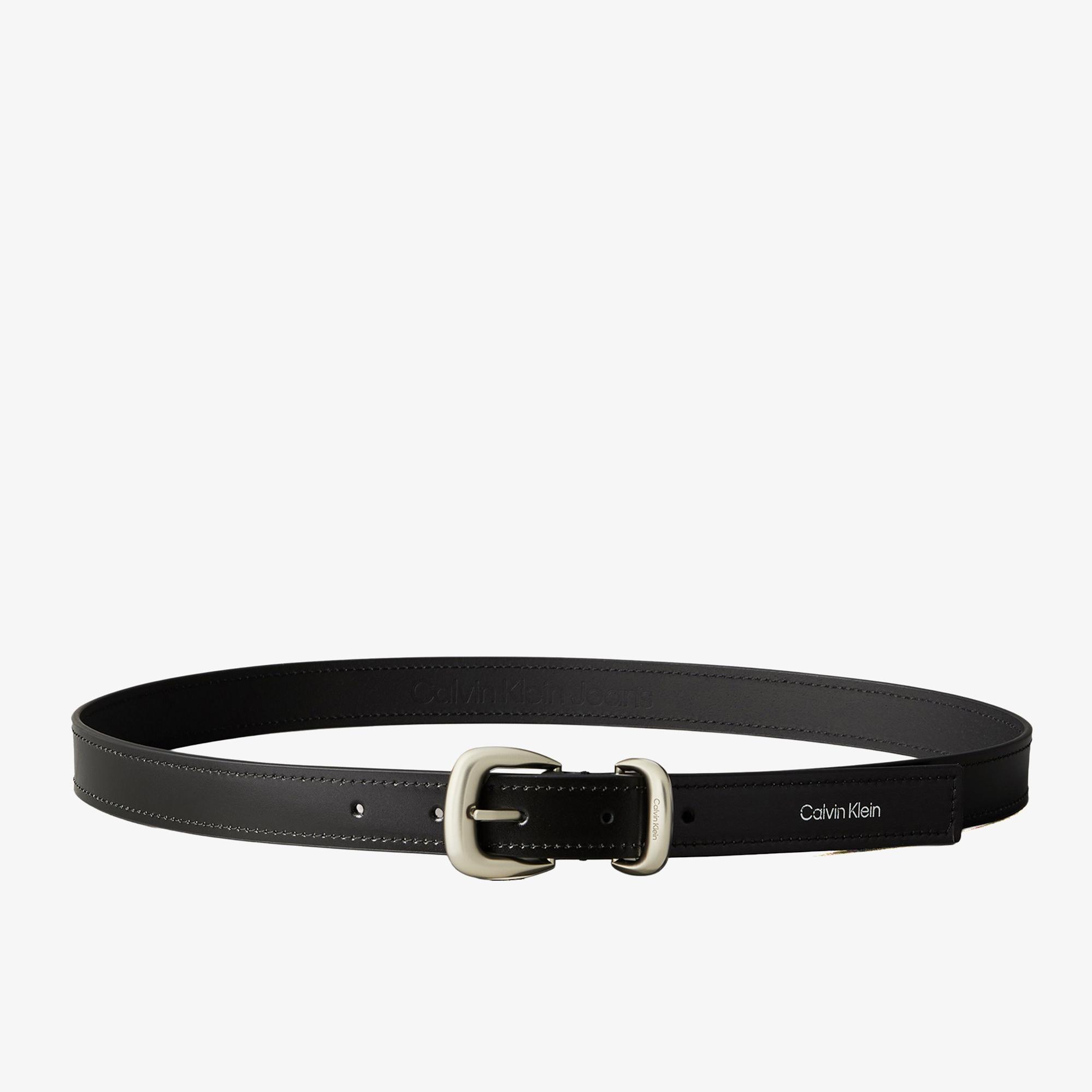 Calvin Klein 2 Piece Logo Buckle Kadın Siyah Kemer