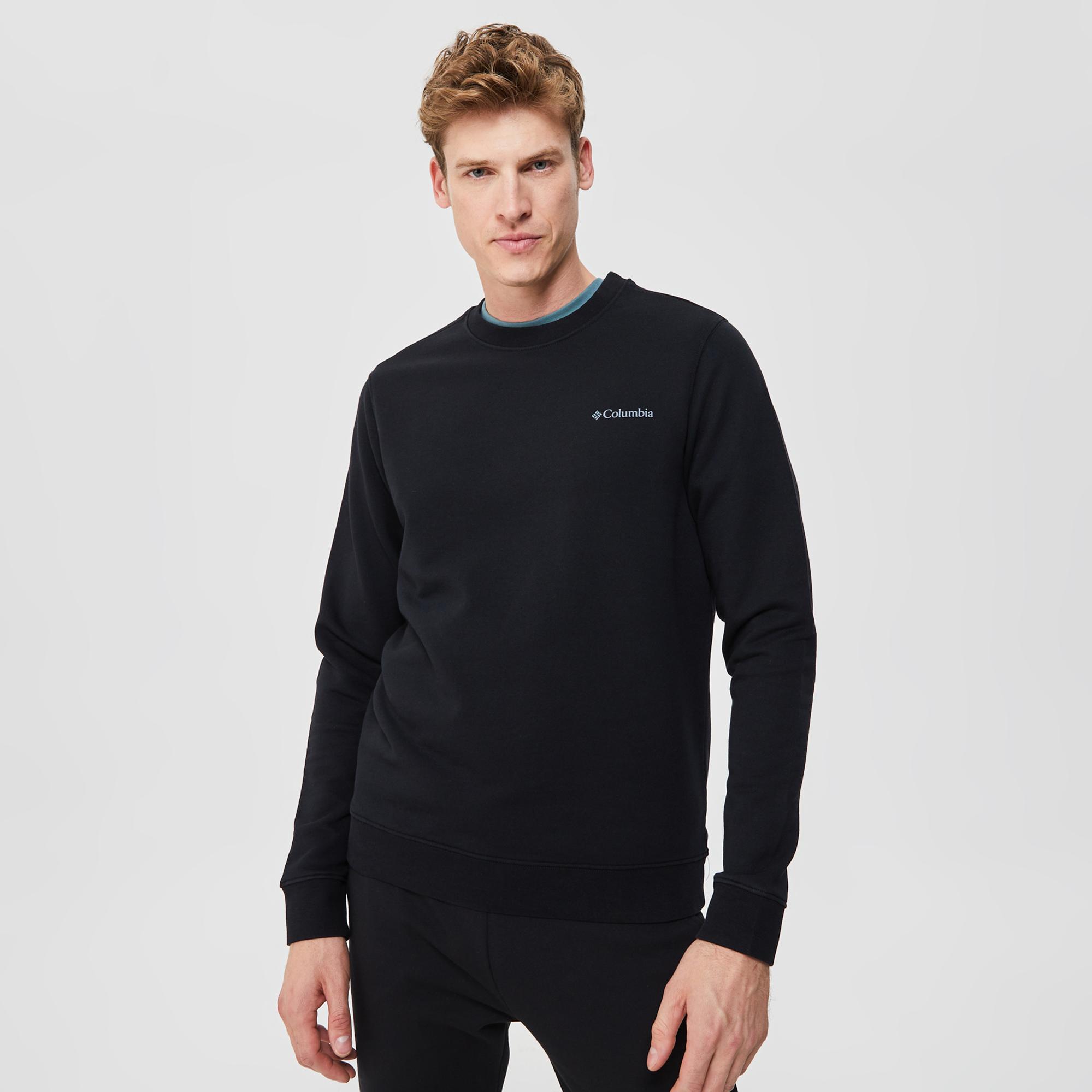 Columbia Basic Crew Erkek Siyah Sweatshirt