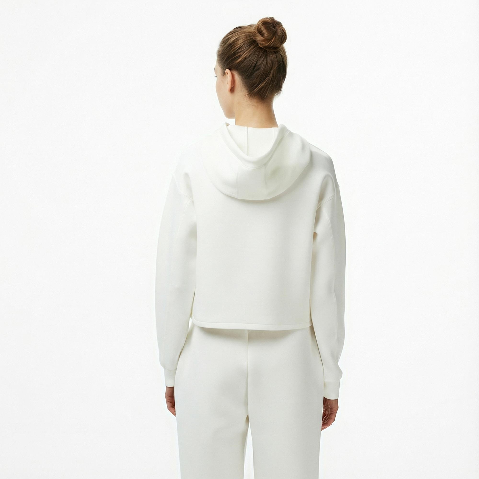 Guess New Alisa Kadın Beyaz Hoodie