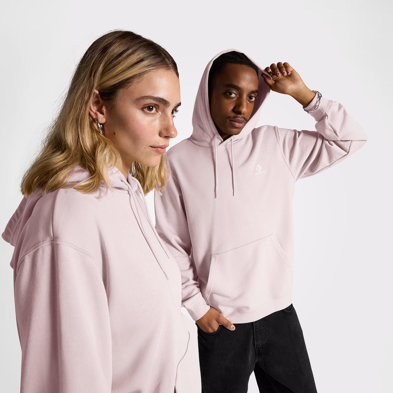 Converse Go-To Unisex Pembe Hoodie