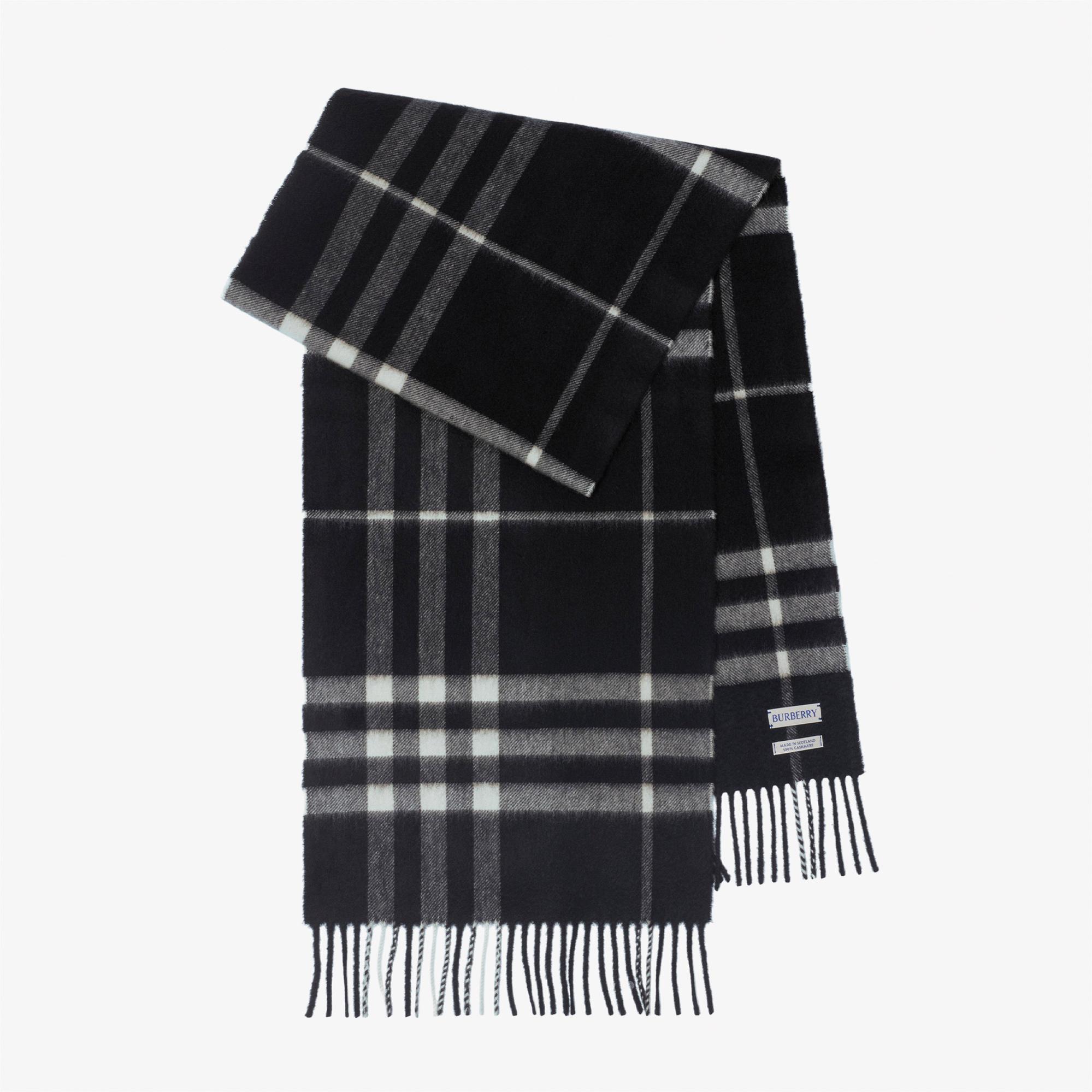 Burberry Check Kaşmir Kadın Siyah Atkı