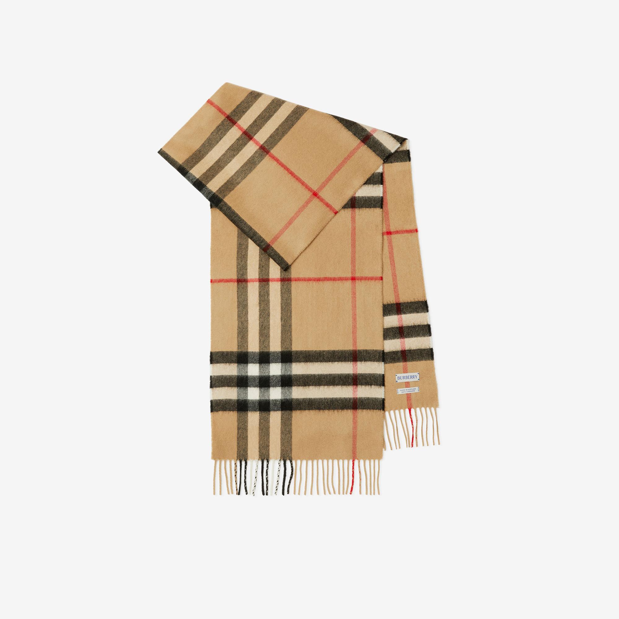 Burberry Check Kaşmir Kadın Bej Atkı